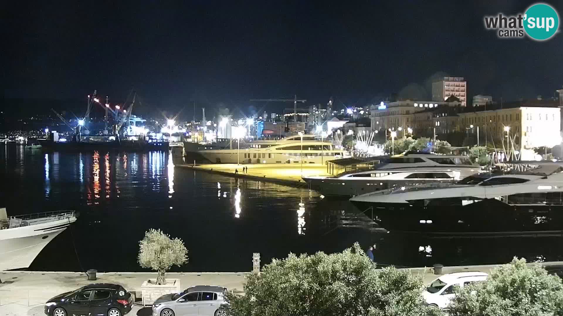 The Riva and Marina in Rijeka  – Live Webcam Croatia
