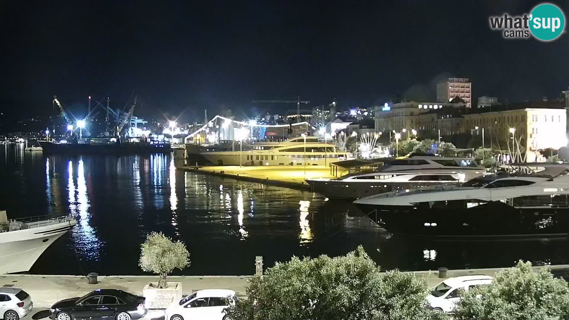 The Riva and Marina in Rijeka  – Live Webcam Croatia