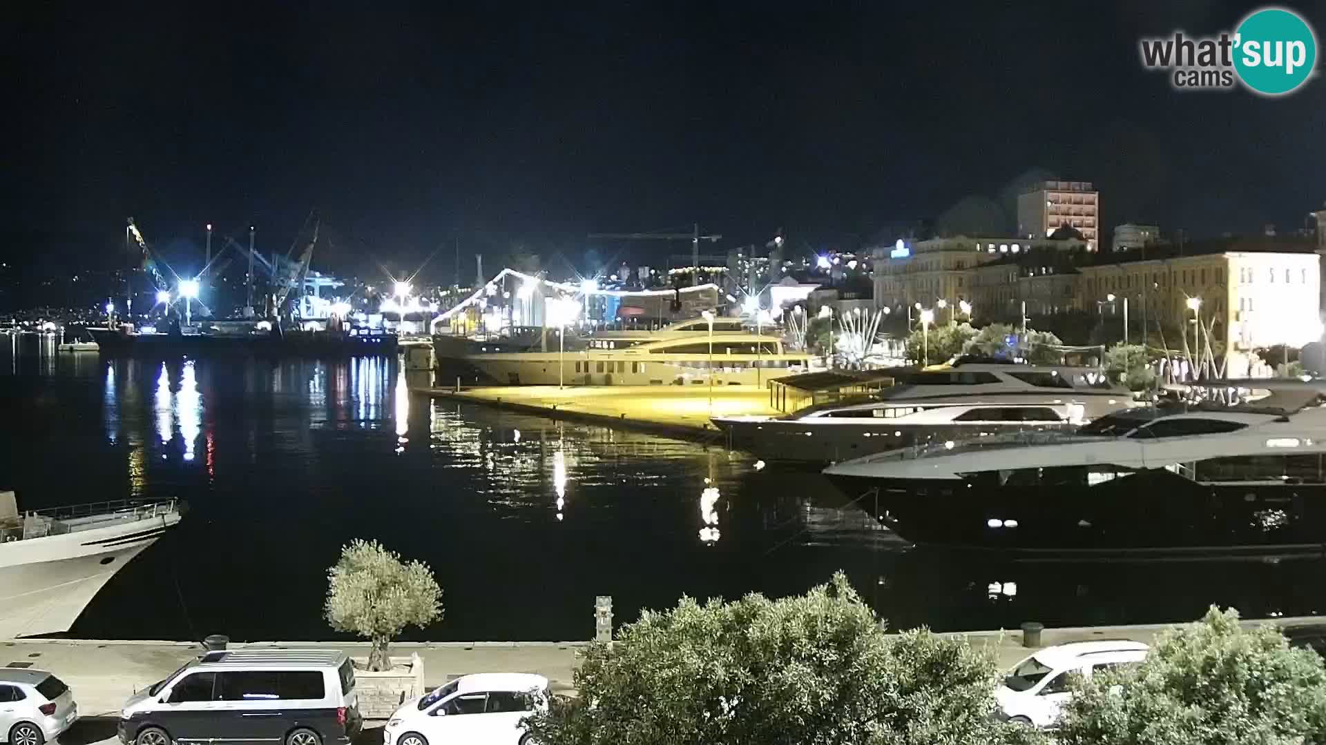 The Riva and Marina in Rijeka  – Live Webcam Croatia