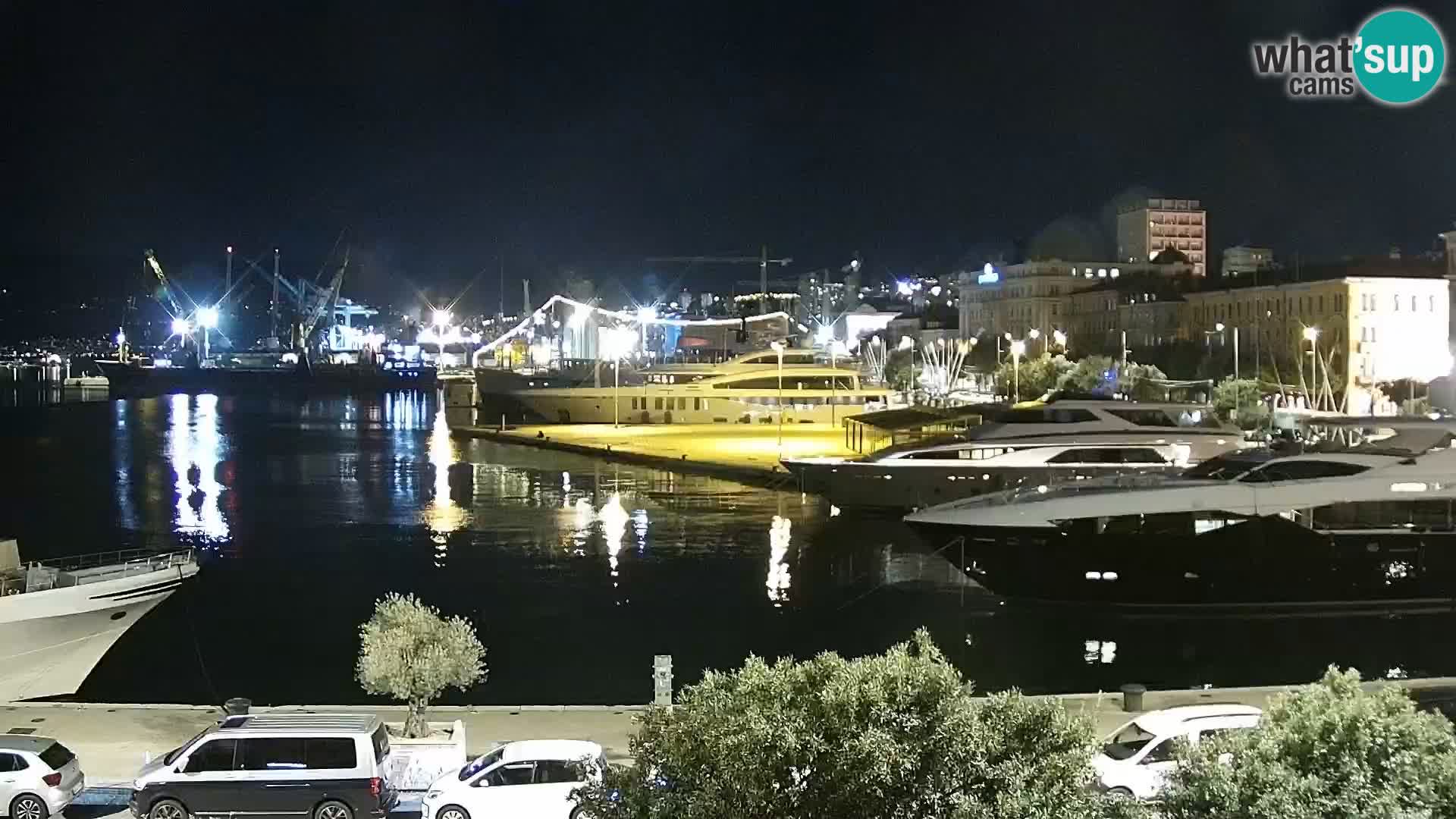 The Riva and Marina in Rijeka  – Live Webcam Croatia