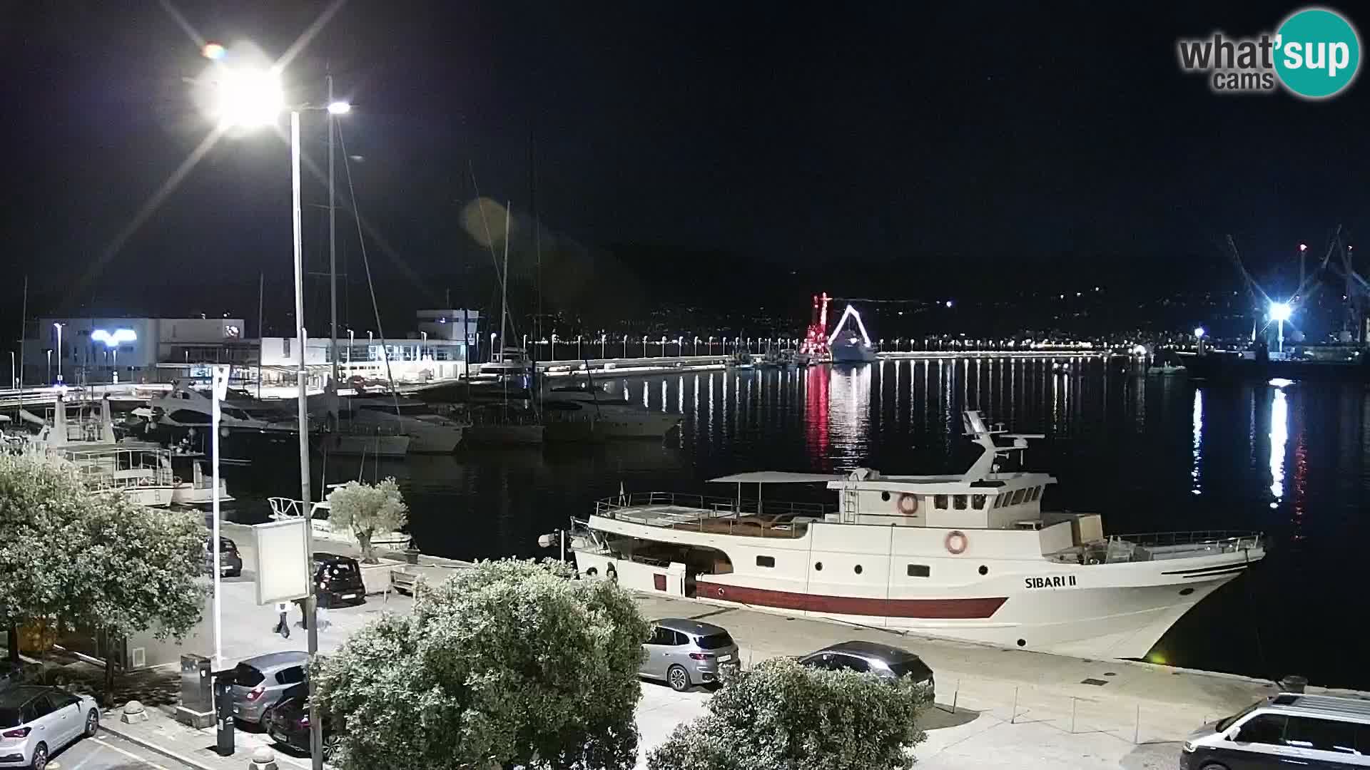 The Riva and Marina in Rijeka  – Live Webcam Croatia