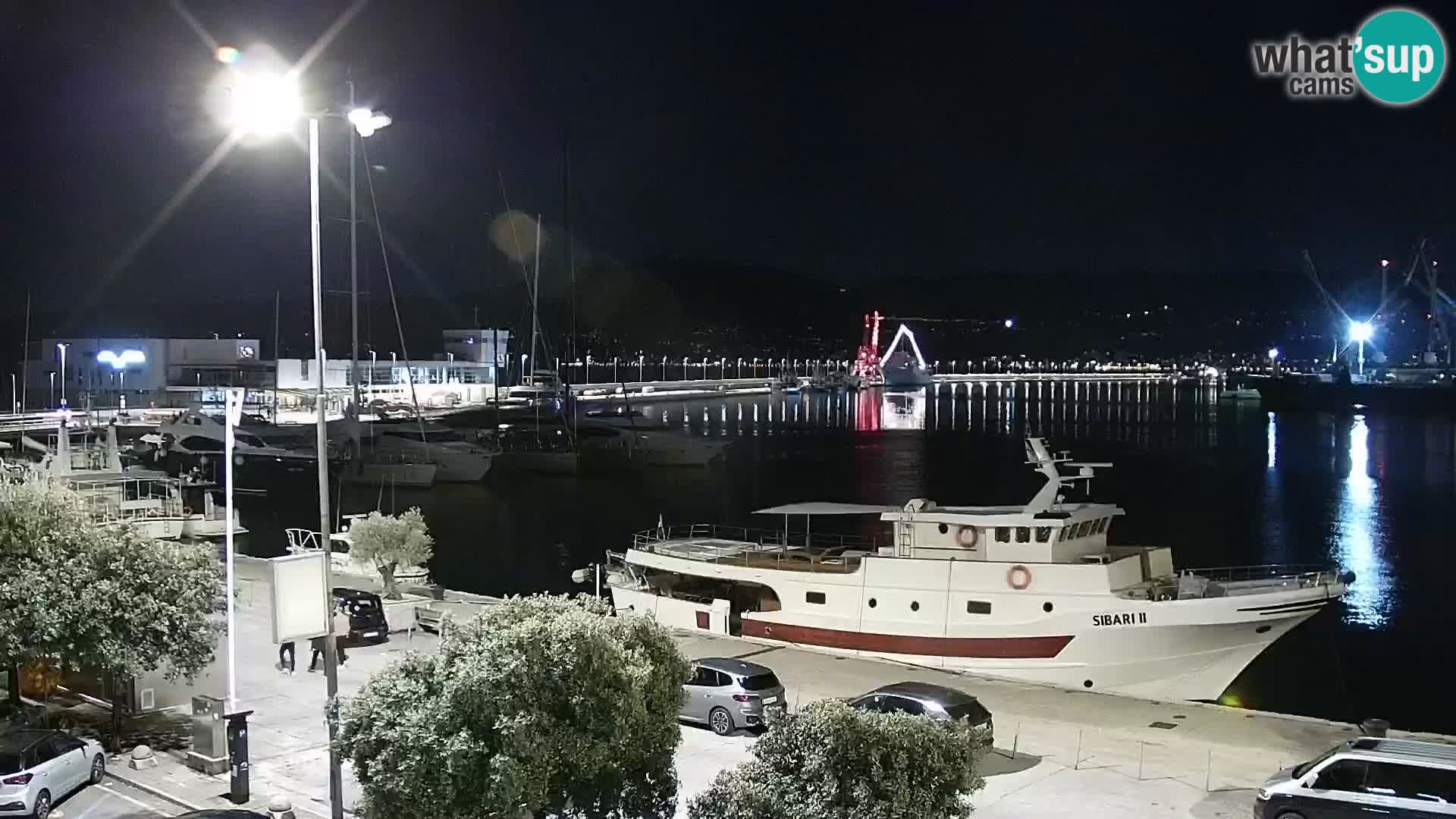 La Riva y Marina en Rijeka – Webcam en vivo Croacia