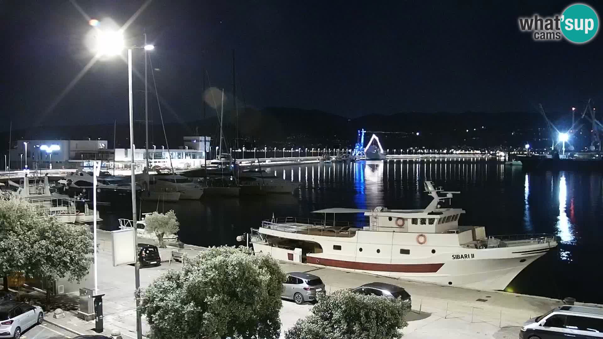 La Riva y Marina en Rijeka – Webcam en vivo Croacia