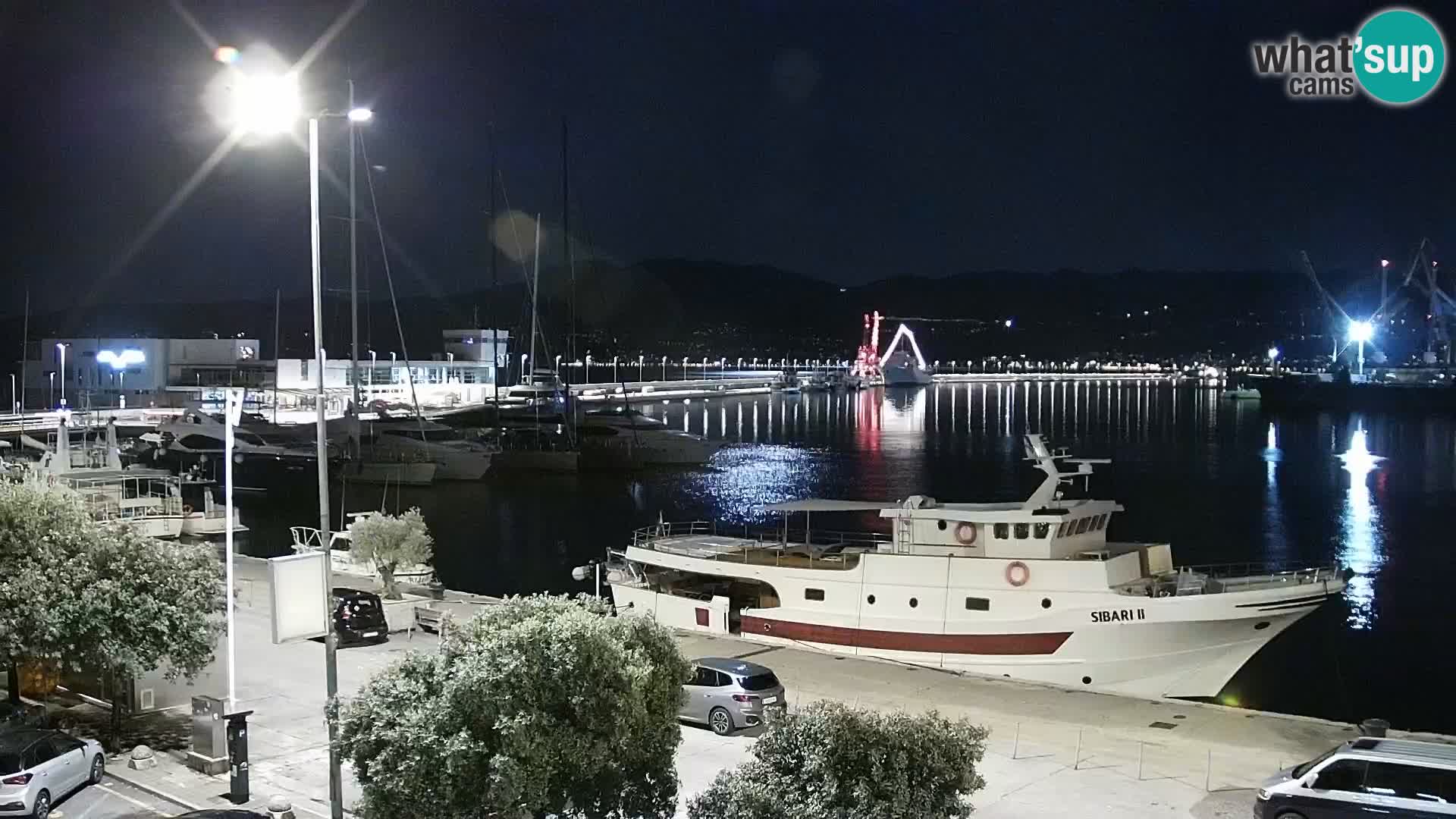La Riva y Marina en Rijeka – Webcam en vivo Croacia