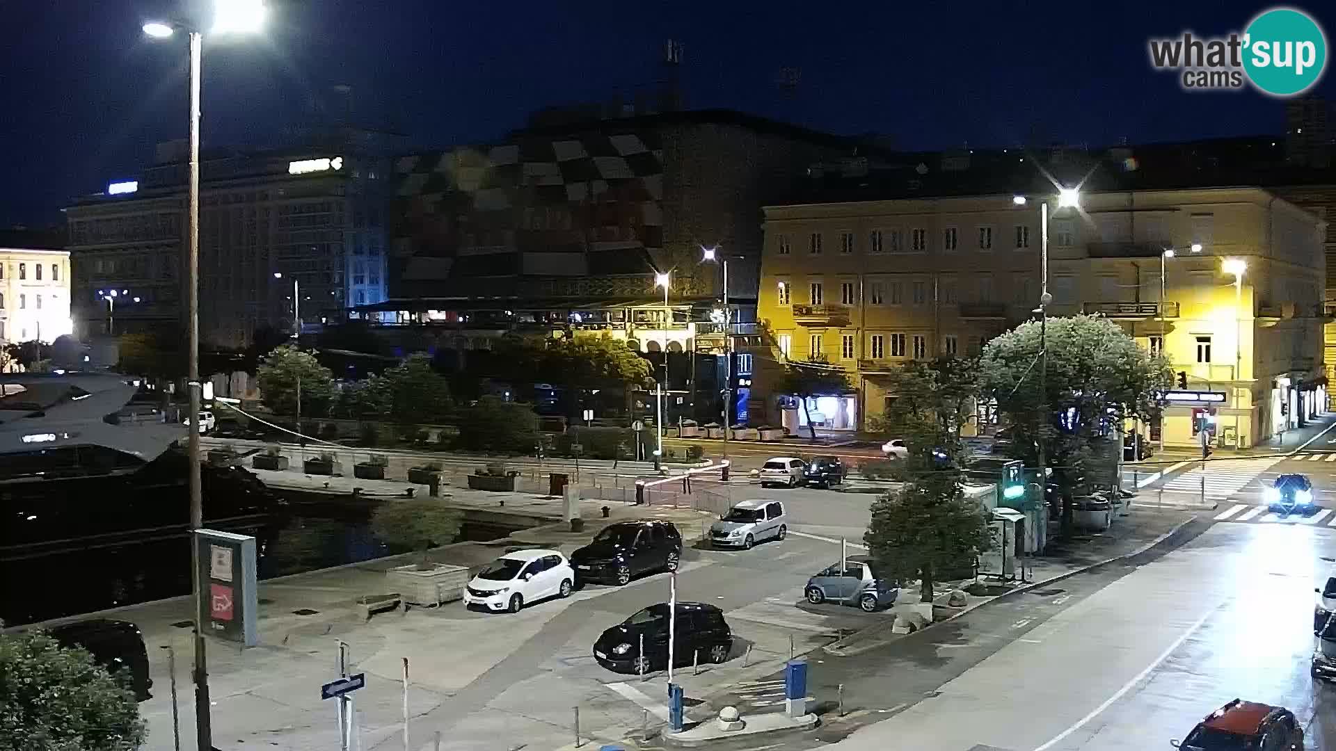 La Riva y Marina en Rijeka – Webcam en vivo Croacia