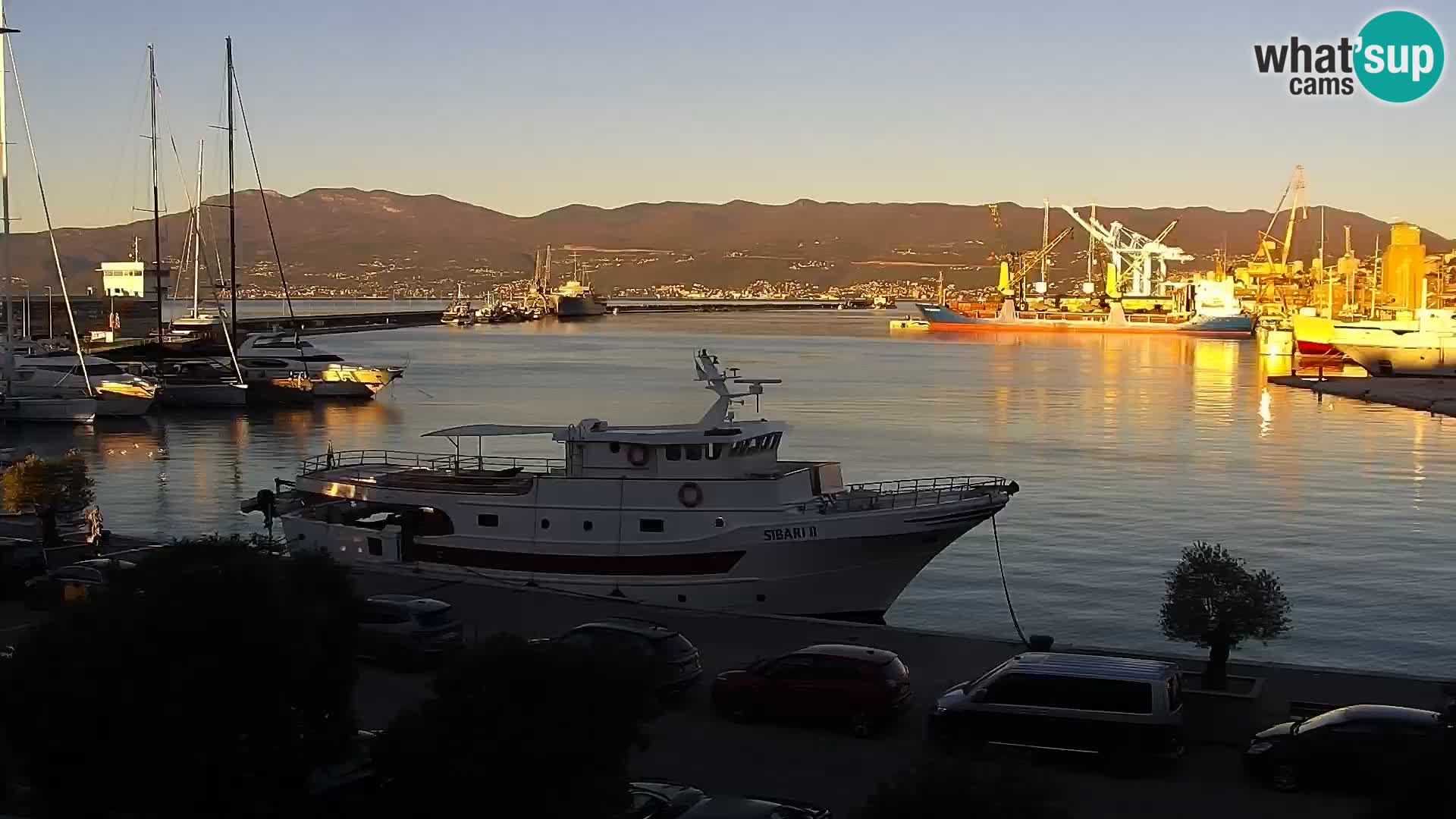 The Riva and Marina in Rijeka  – Live Webcam Croatia