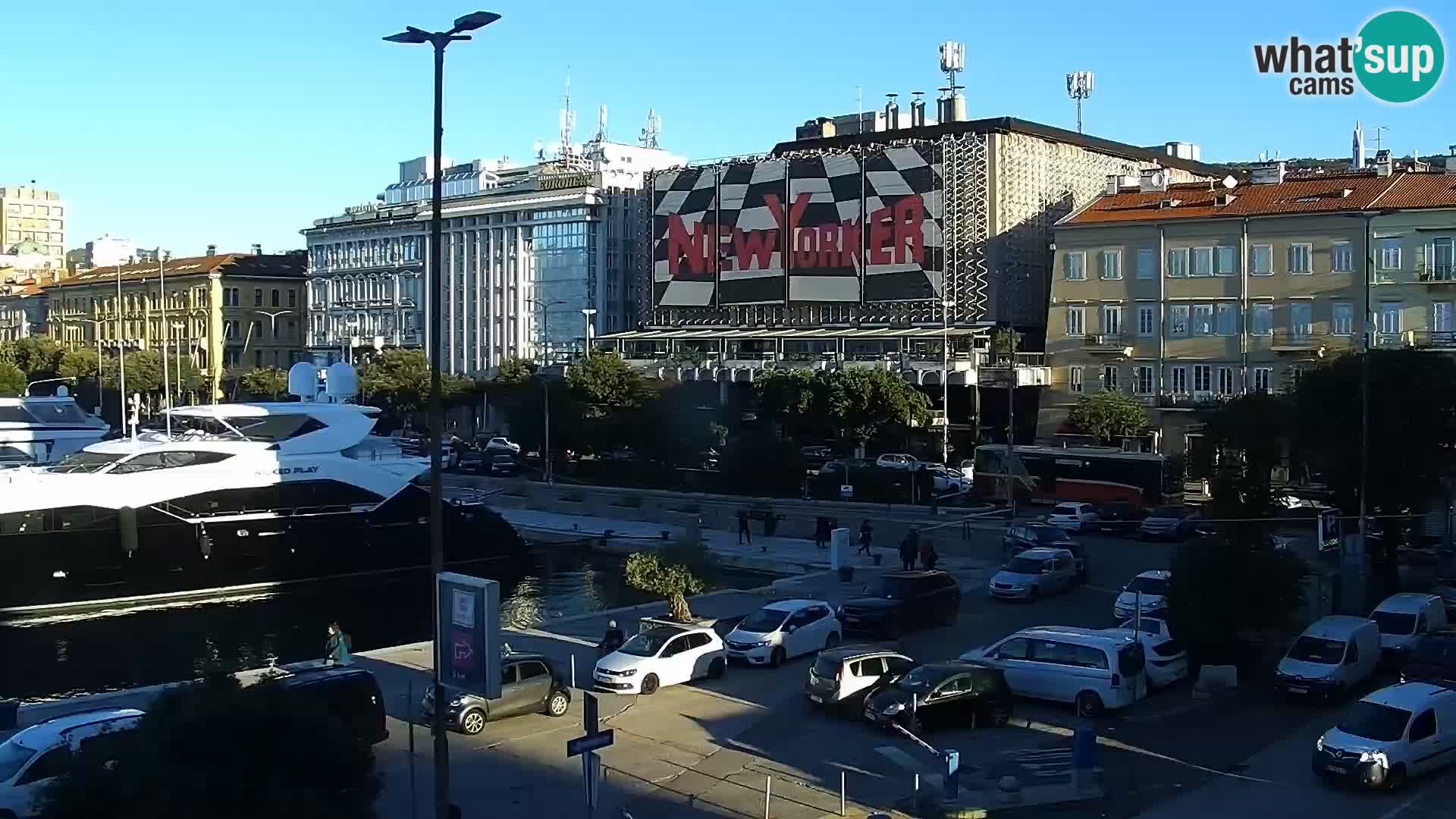 The Riva and Marina in Rijeka  – Live Webcam Croatia