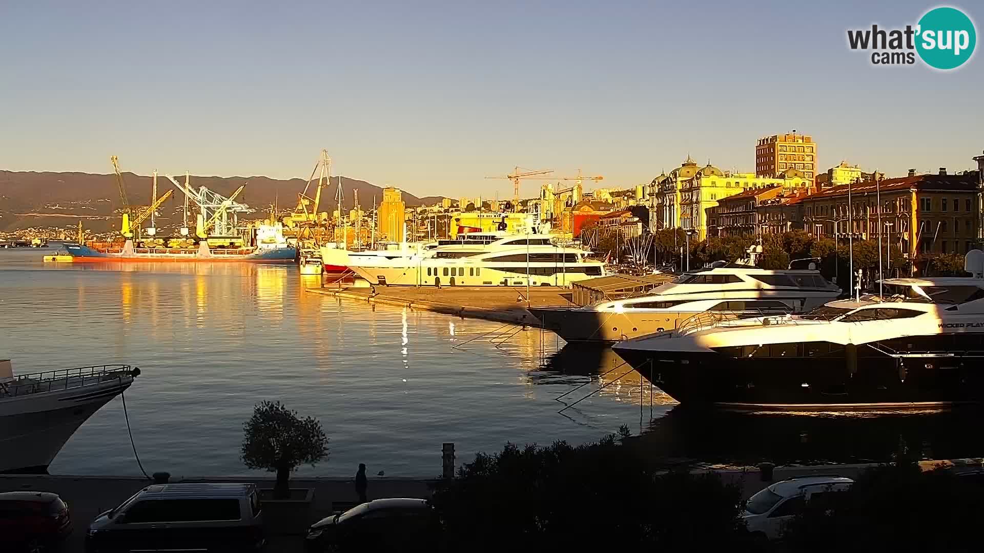 La Riva et Marina à Rijeka – Live Webcam Croatie