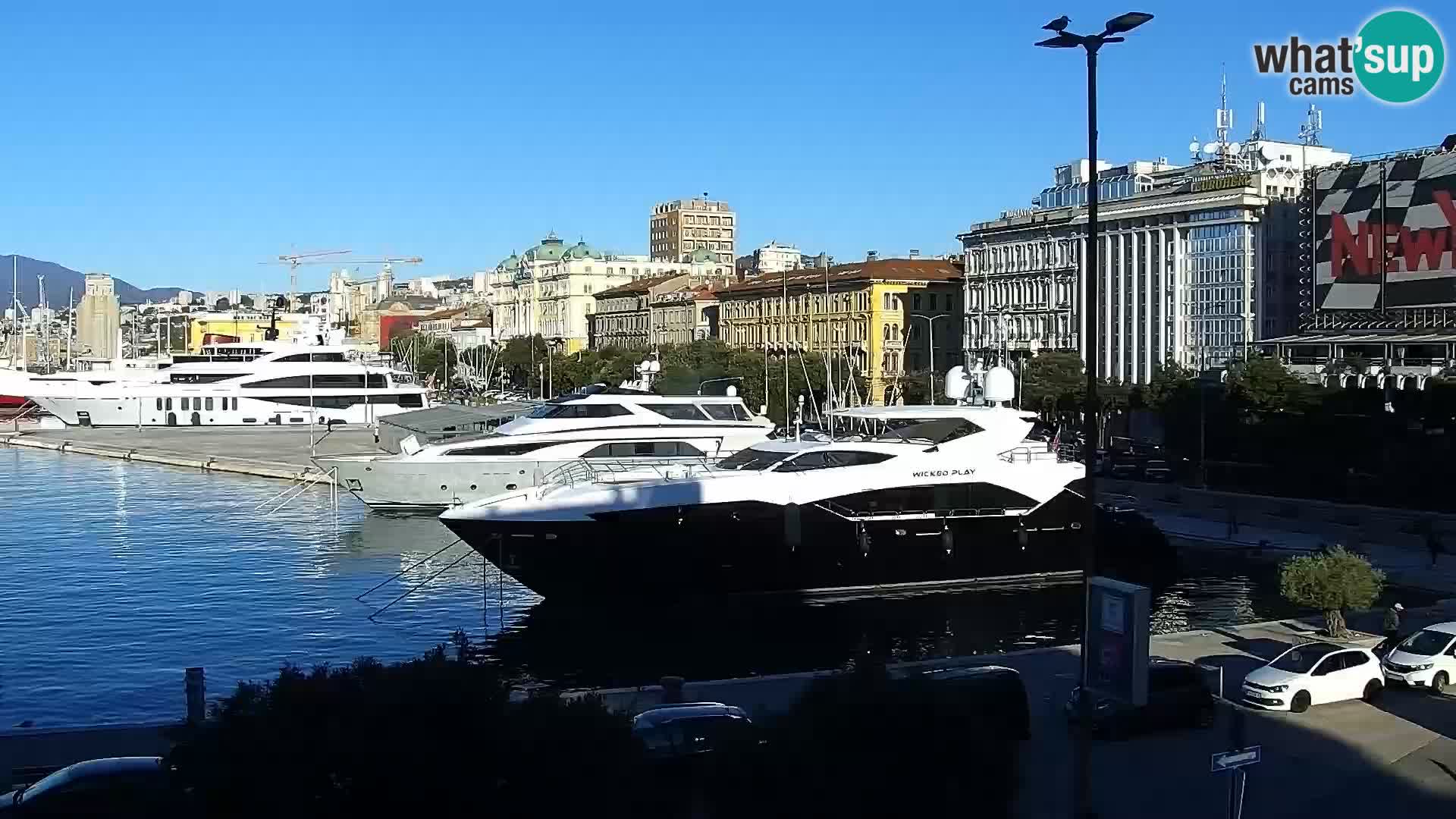 La Riva y Marina en Rijeka – Webcam en vivo Croacia