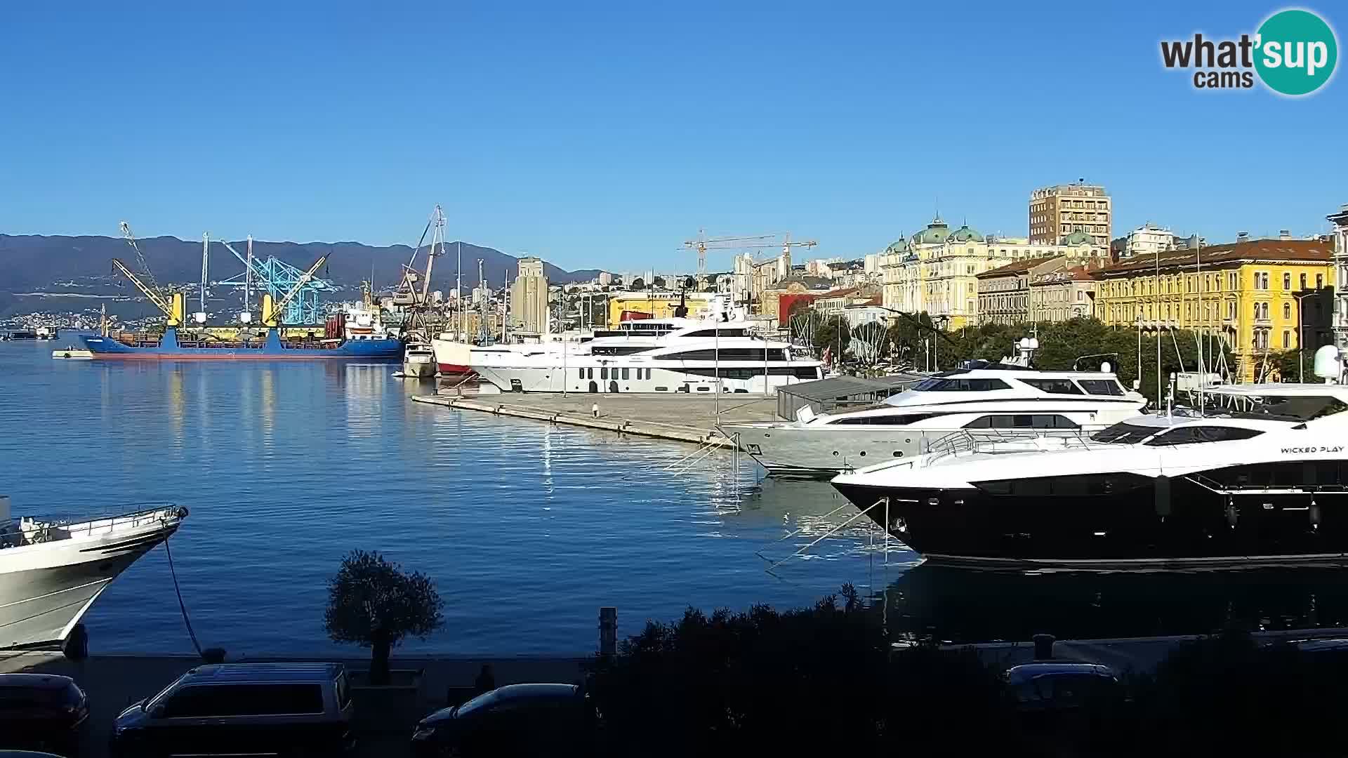 The Riva and Marina in Rijeka  – Live Webcam Croatia