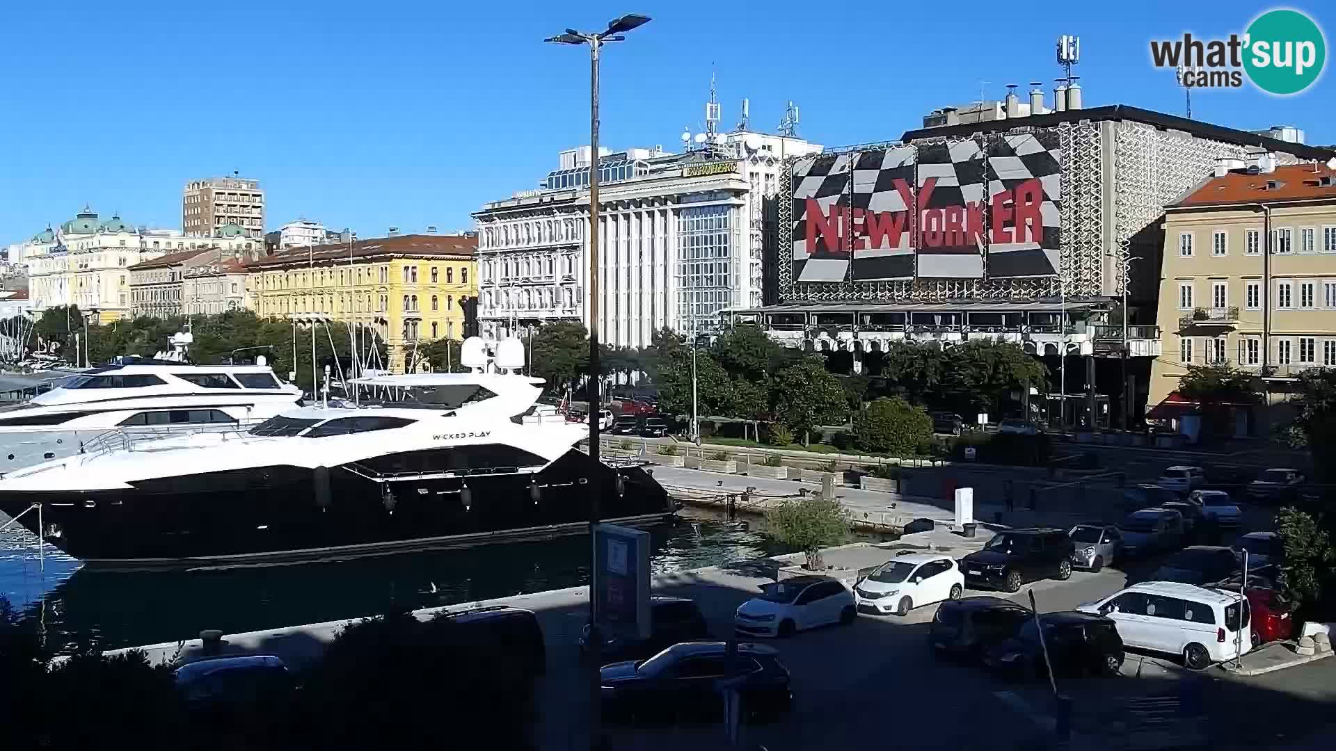 The Riva and Marina in Rijeka  – Live Webcam Croatia