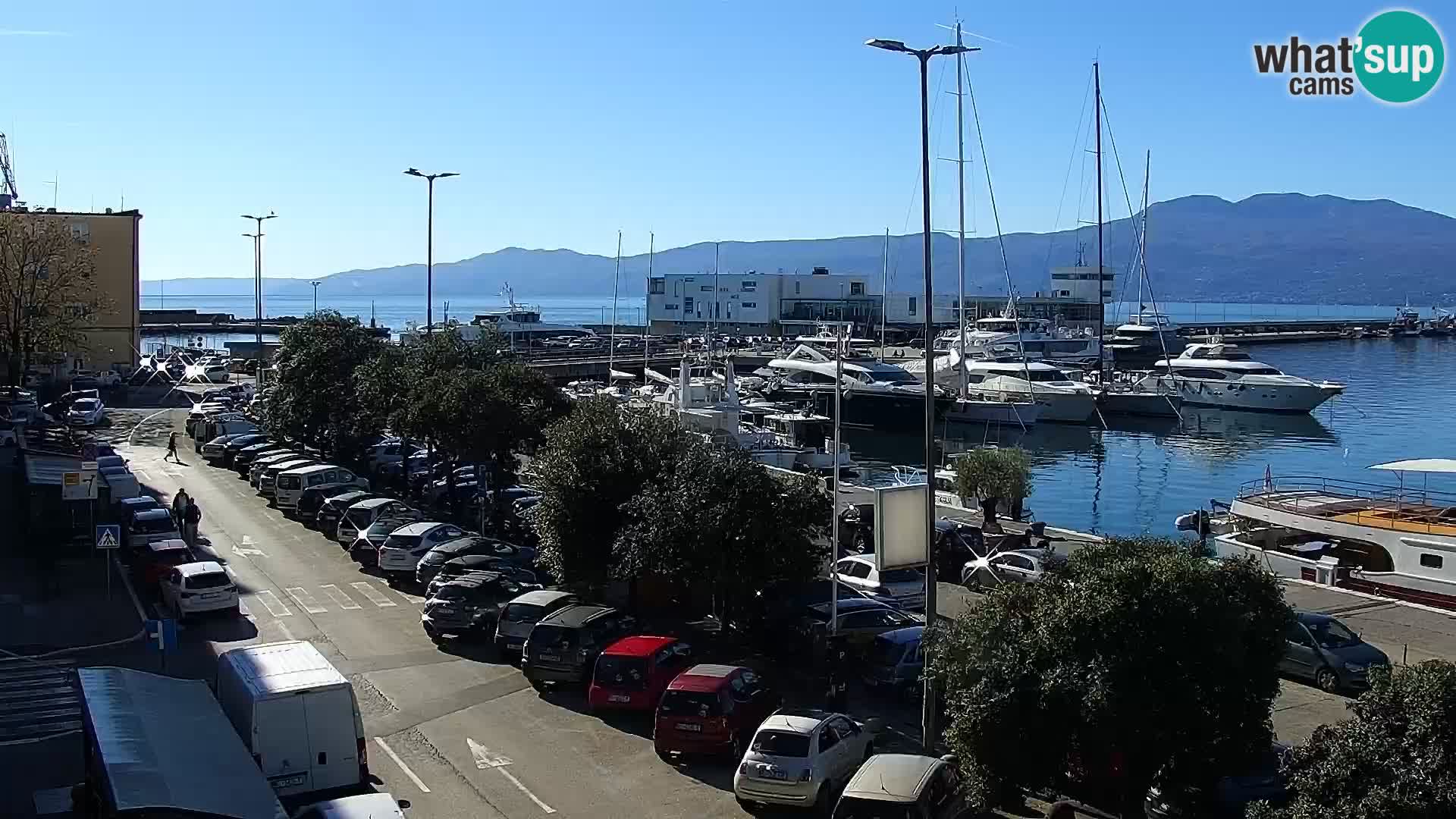 La Riva y Marina en Rijeka – Webcam en vivo Croacia