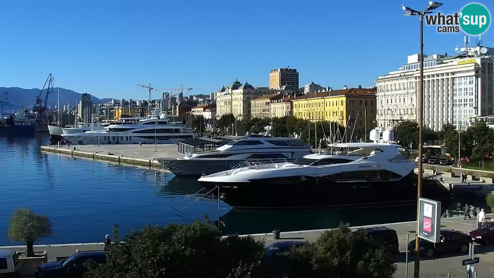 The Riva and Marina in Rijeka  – Live Webcam Croatia