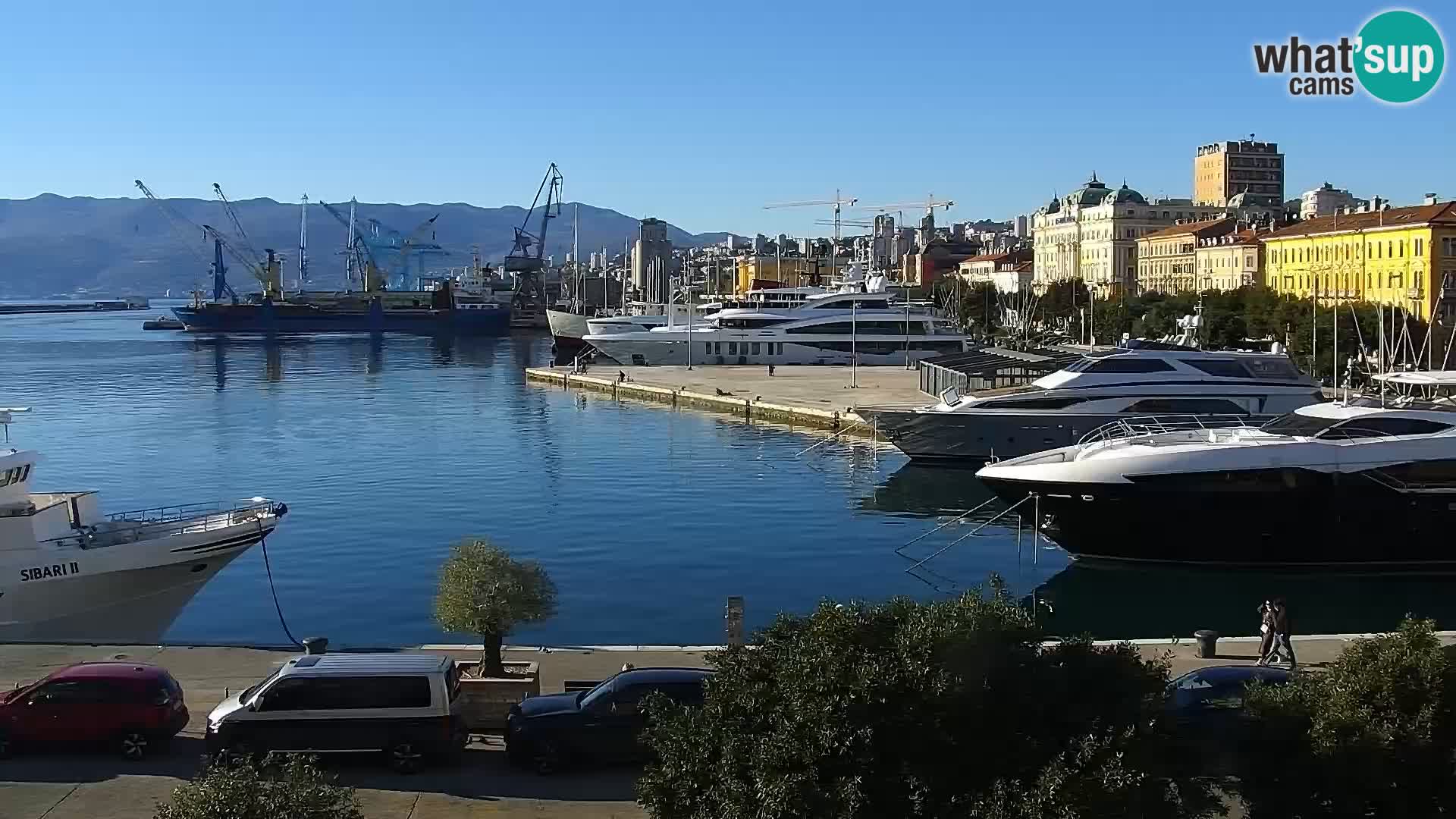The Riva and Marina in Rijeka  – Live Webcam Croatia