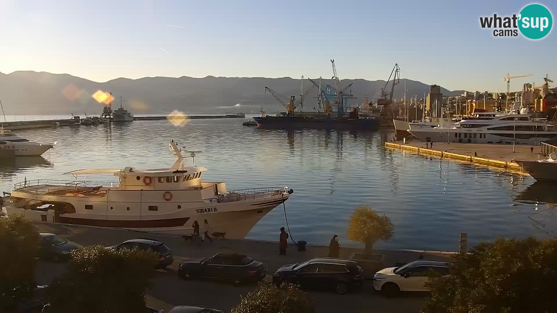 Die Riva und Marina in Rijeka – Live Webcam Kroatien