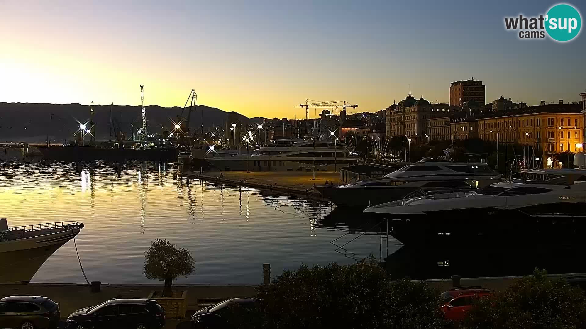 The Riva and Marina in Rijeka  – Live Webcam Croatia