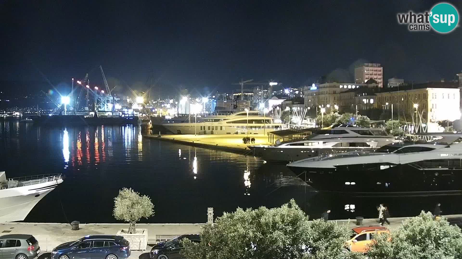 Die Riva und Marina in Rijeka – Live Webcam Kroatien