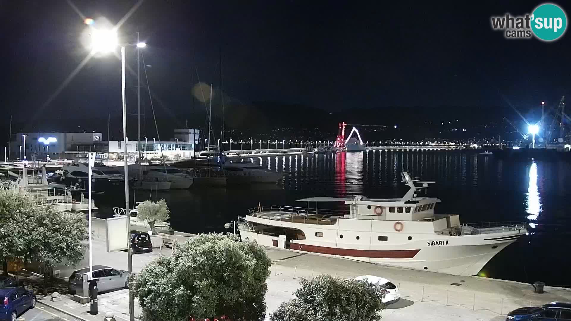 La Riva y Marina en Rijeka – Webcam en vivo Croacia