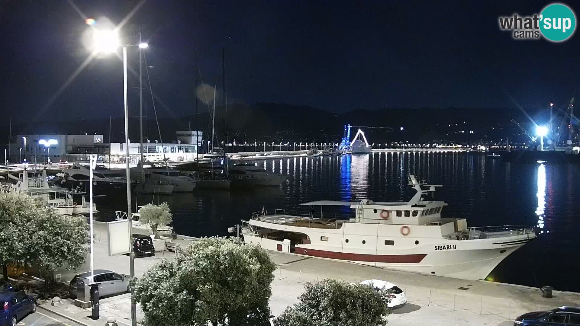 Die Riva und Marina in Rijeka – Live Webcam Kroatien