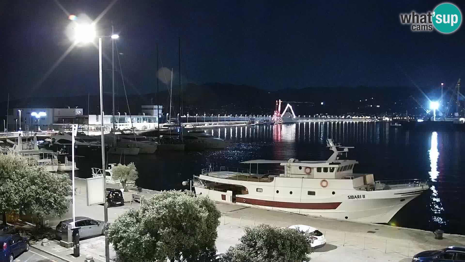 La Riva et Marina à Rijeka – Live Webcam Croatie