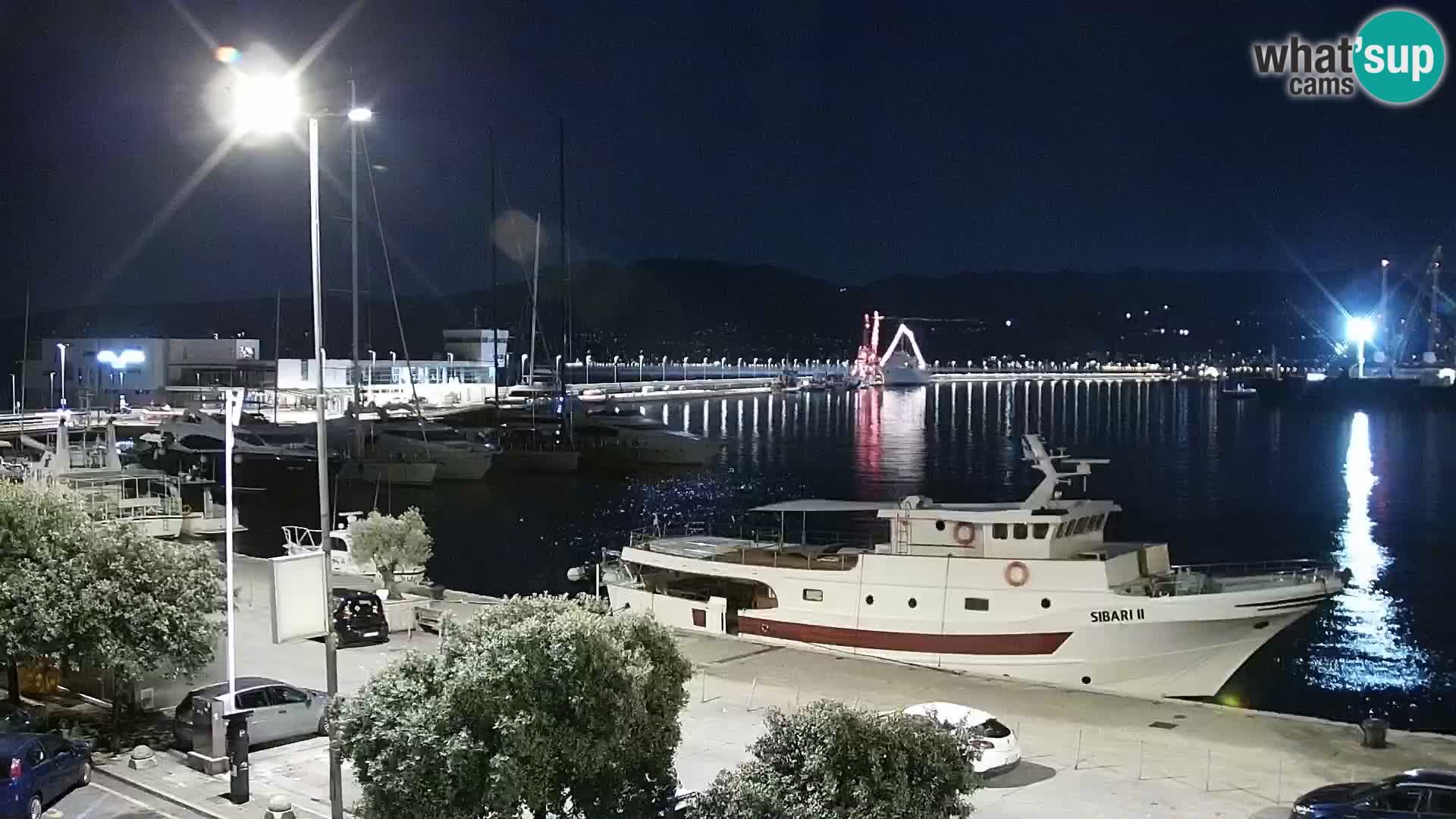 Die Riva und Marina in Rijeka – Live Webcam Kroatien
