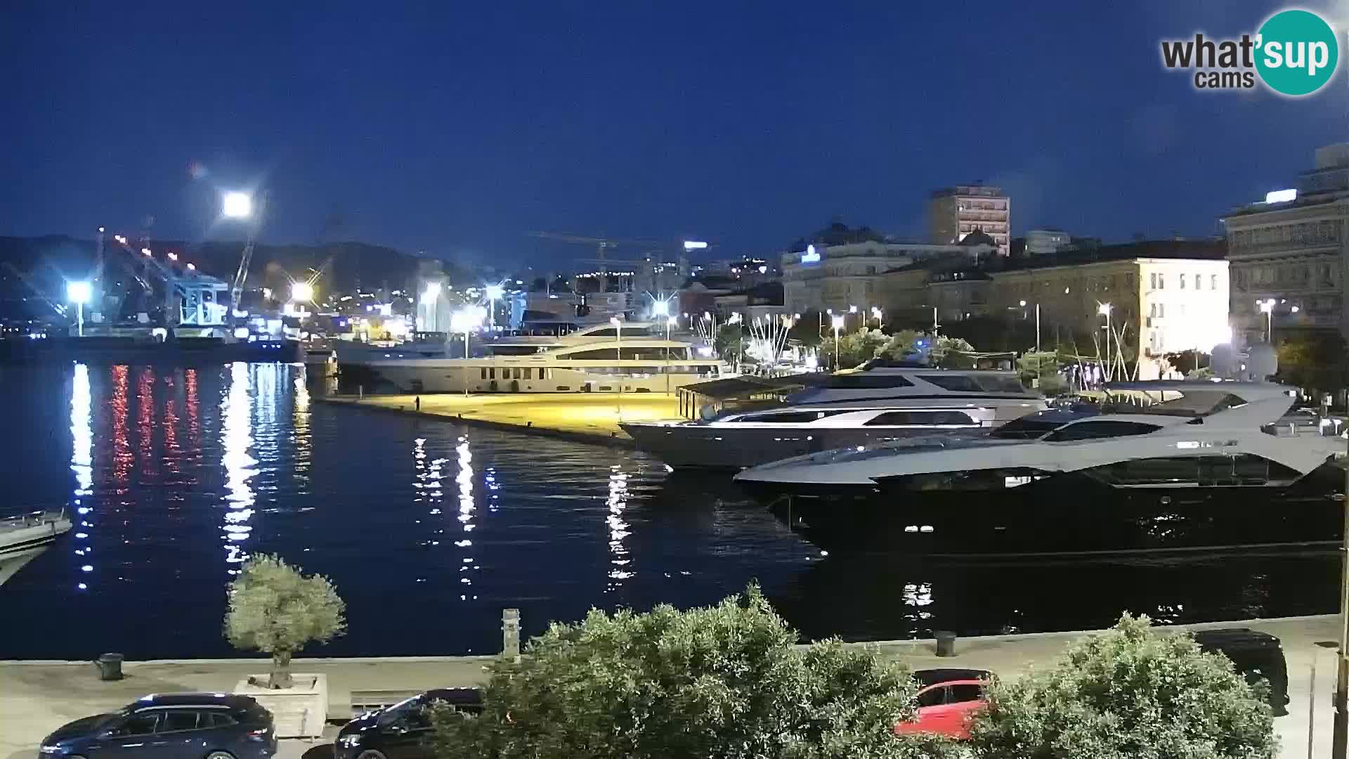 Die Riva und Marina in Rijeka – Live Webcam Kroatien