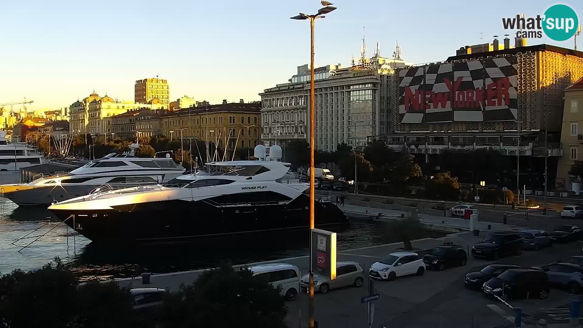 The Riva and Marina in Rijeka  – Live Webcam Croatia