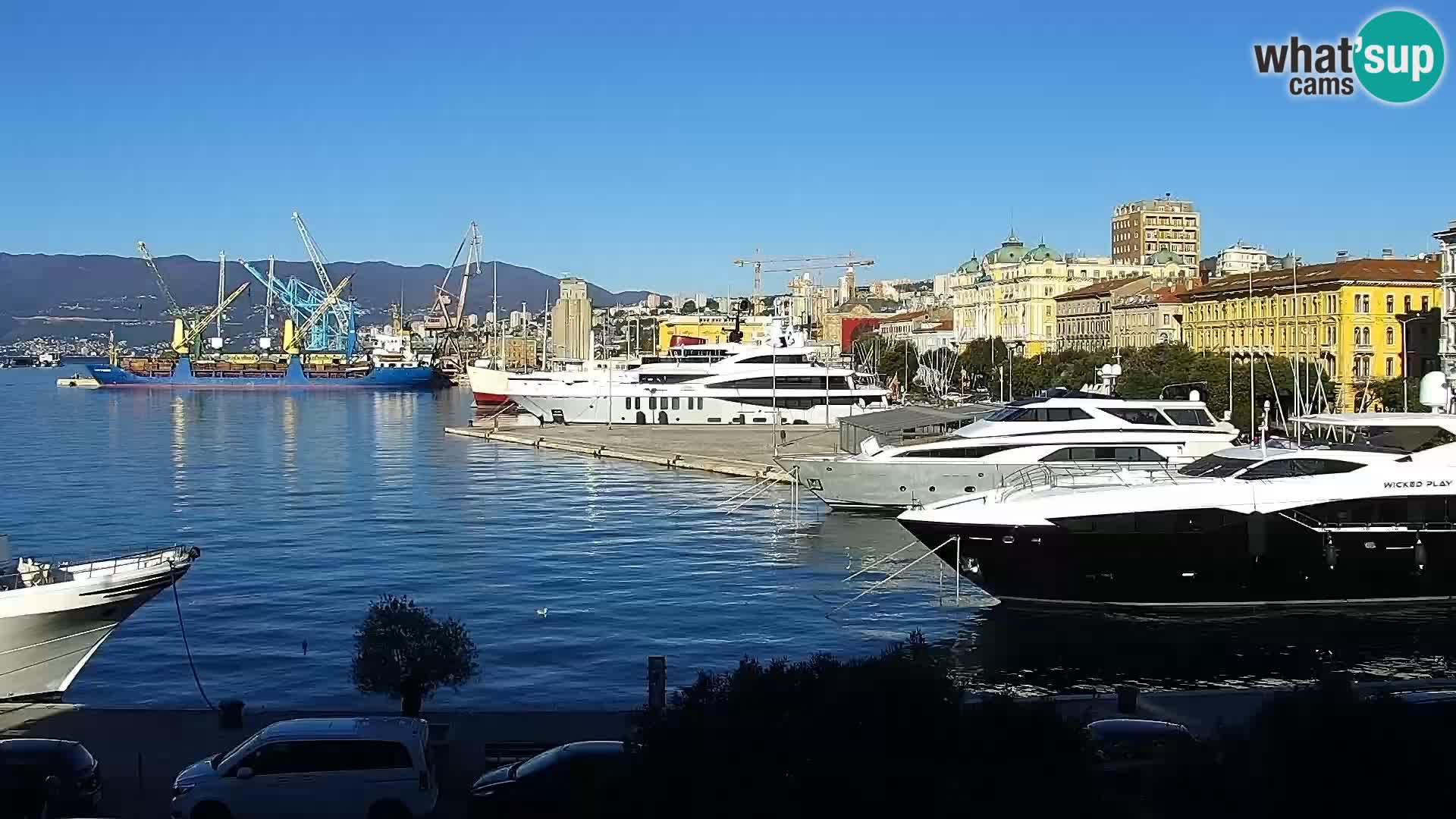 Die Riva und Marina in Rijeka – Live Webcam Kroatien