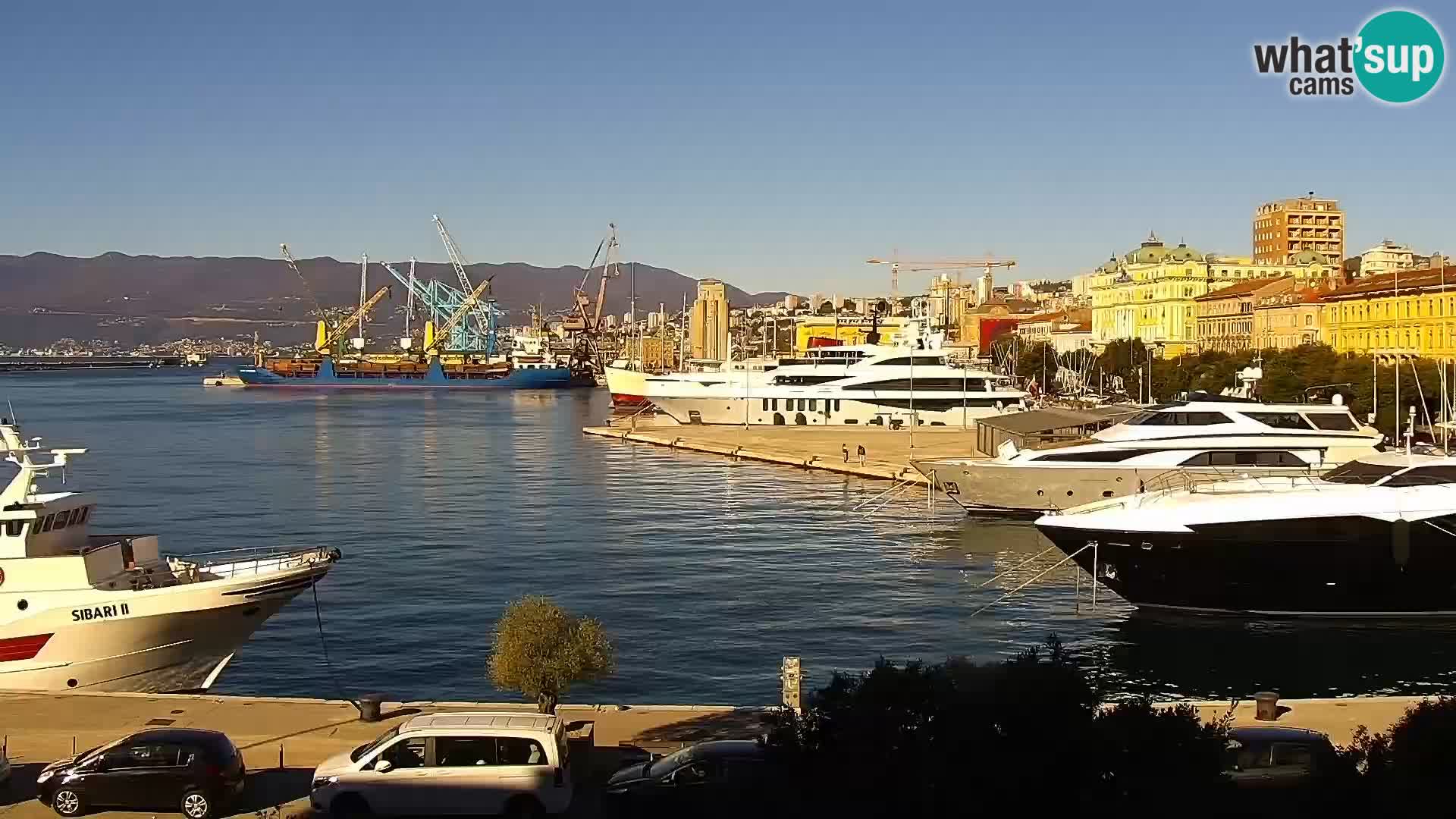 La Riva et Marina à Rijeka – Live Webcam Croatie