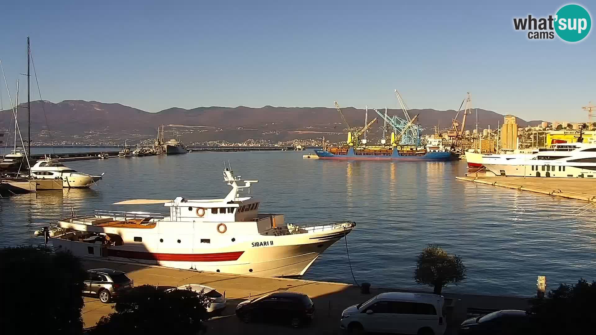 The Riva and Marina in Rijeka – Live Webcam Croatia