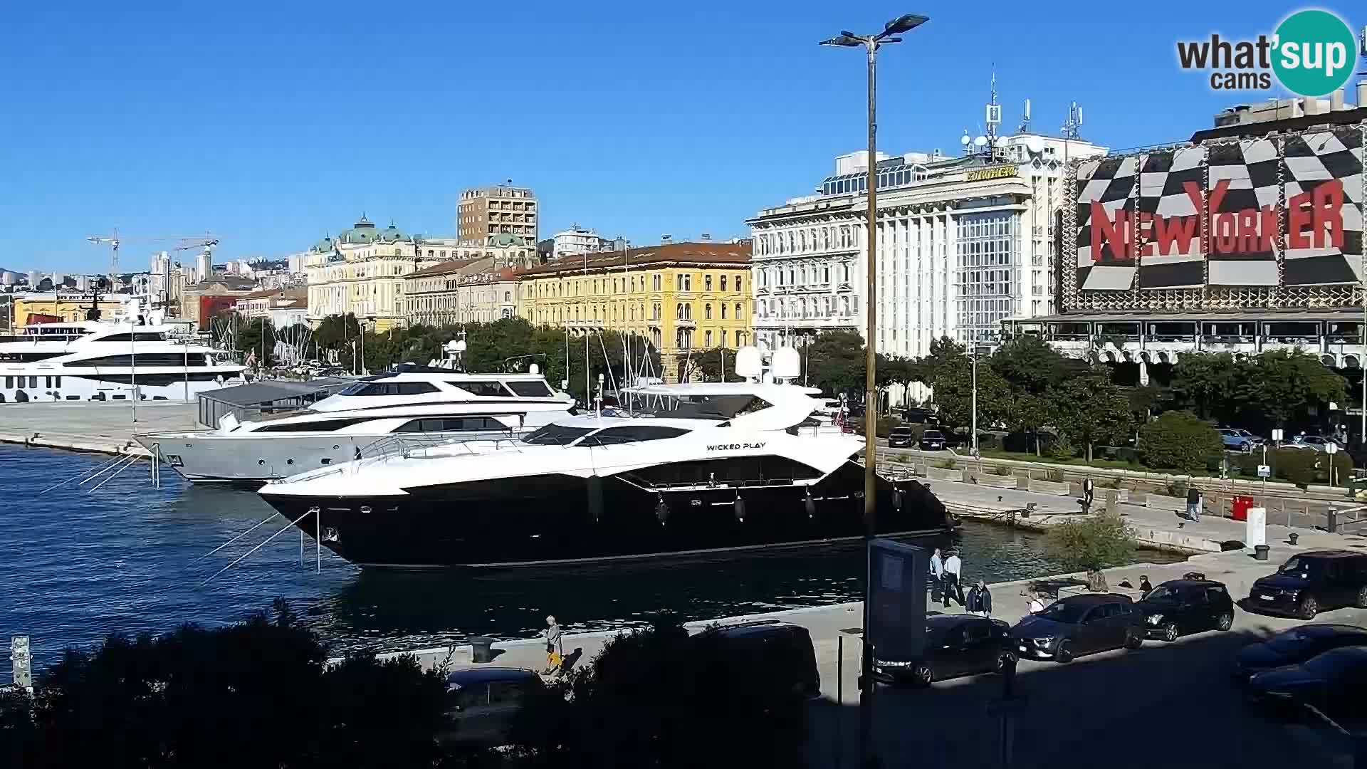 La Riva y Marina en Rijeka – Webcam en vivo Croacia
