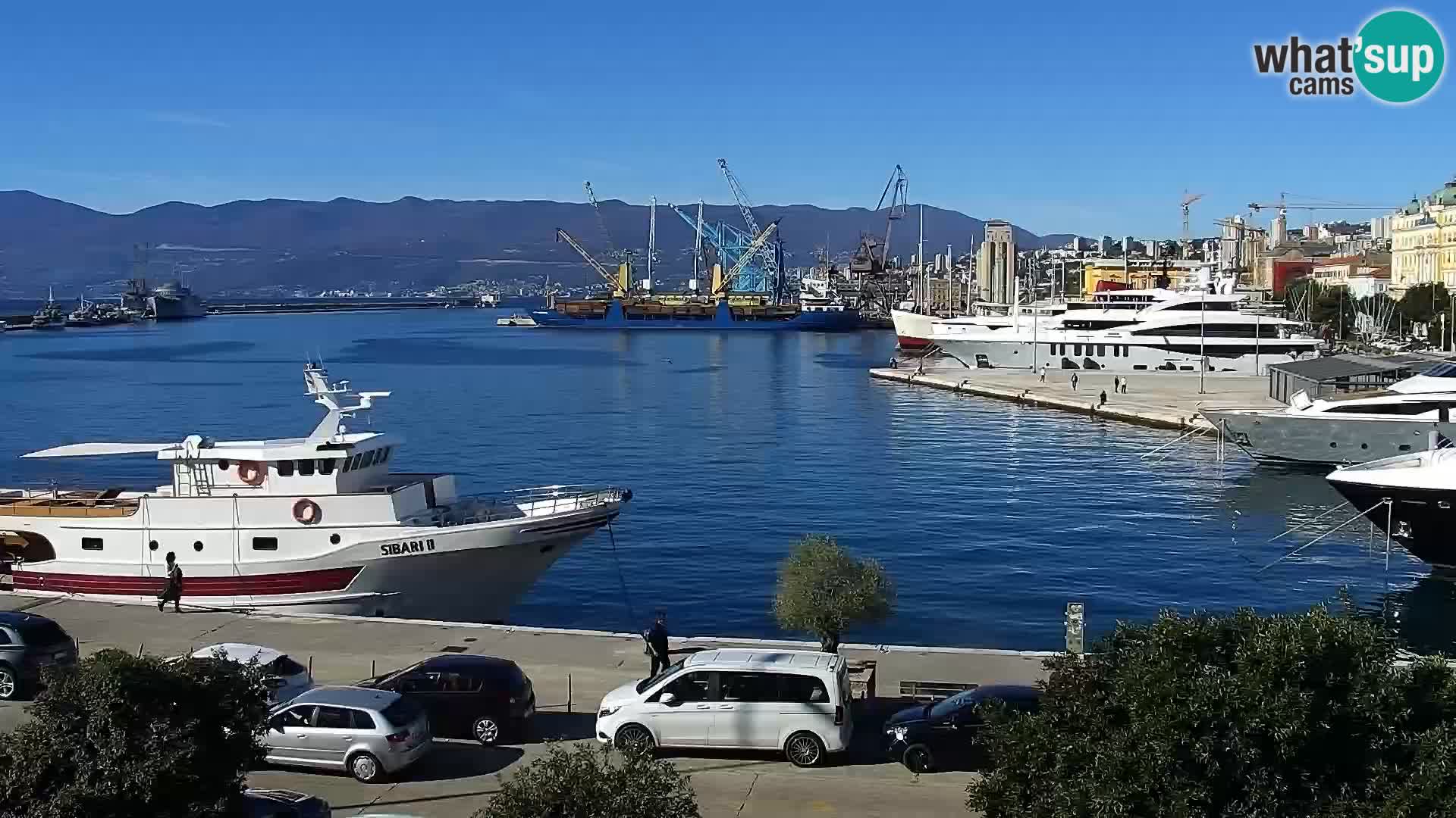 Die Riva und Marina in Rijeka – Live Webcam Kroatien