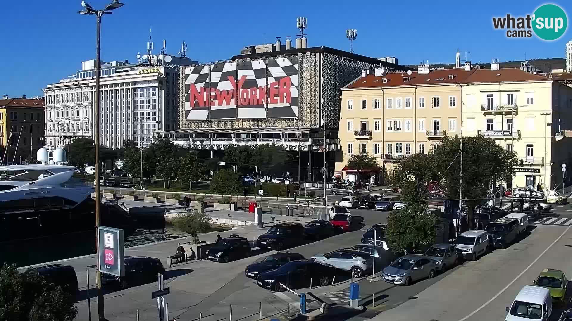 The Riva and Marina in Rijeka  – Live Webcam Croatia