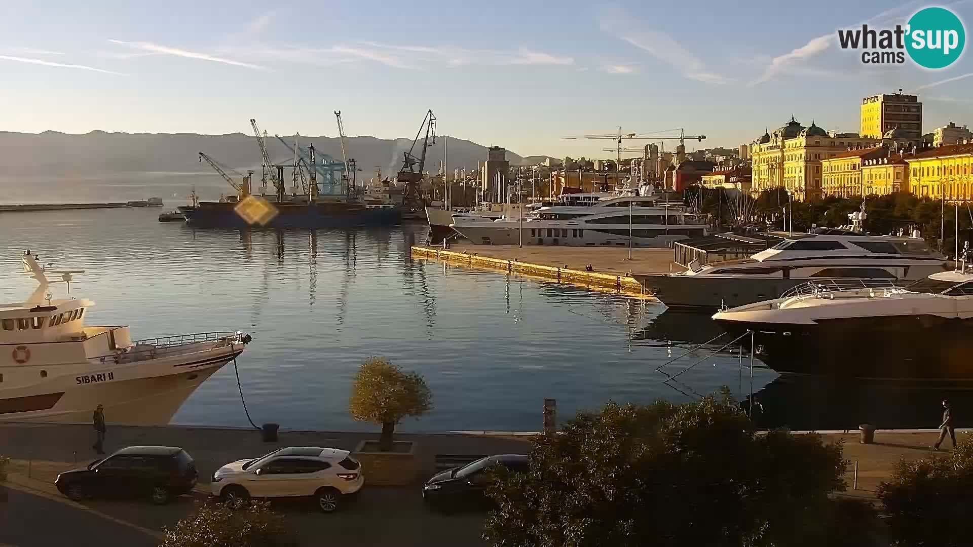 The Riva and Marina in Rijeka  – Live Webcam Croatia