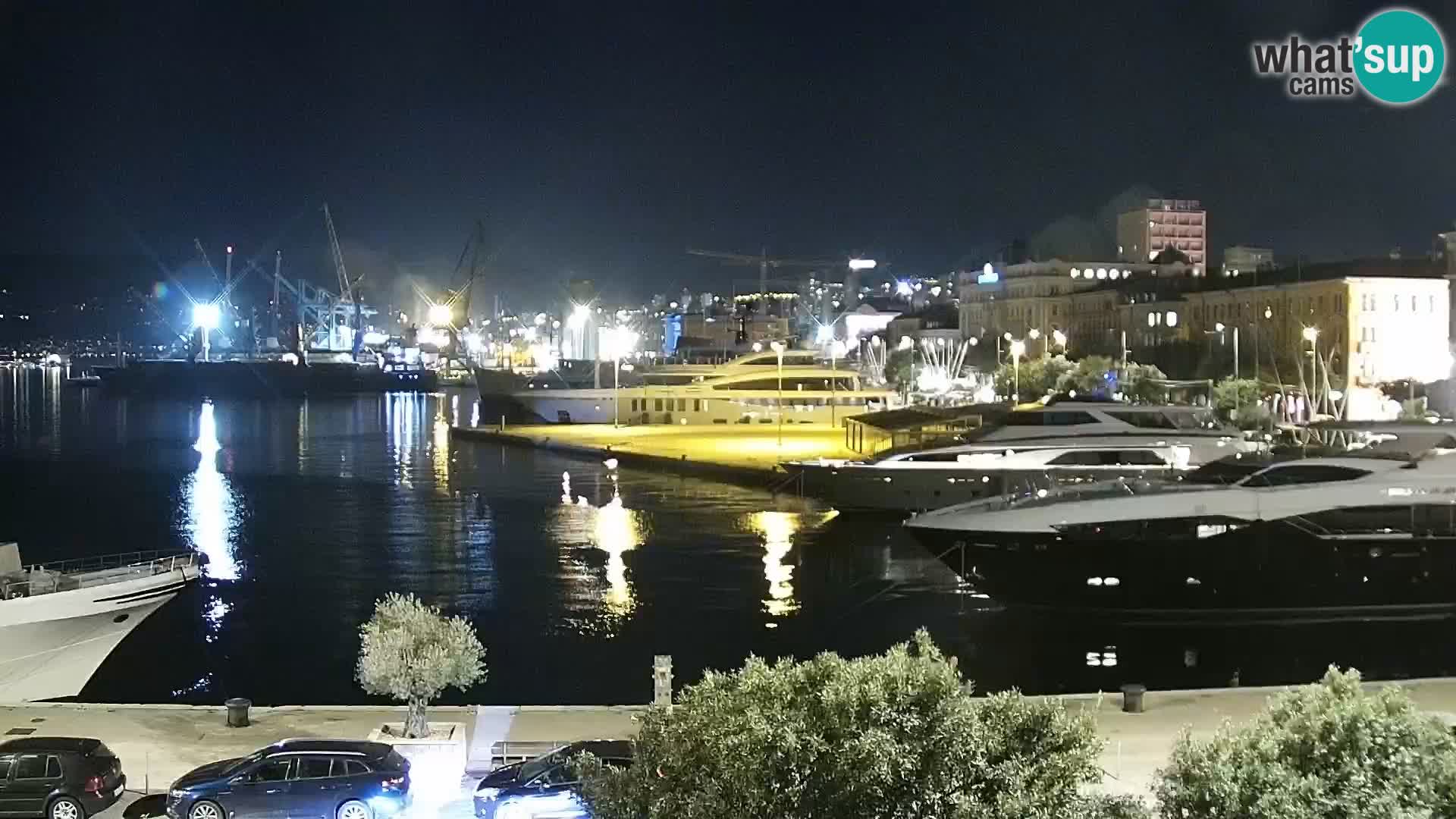 Die Riva und Marina in Rijeka – Live Webcam Kroatien