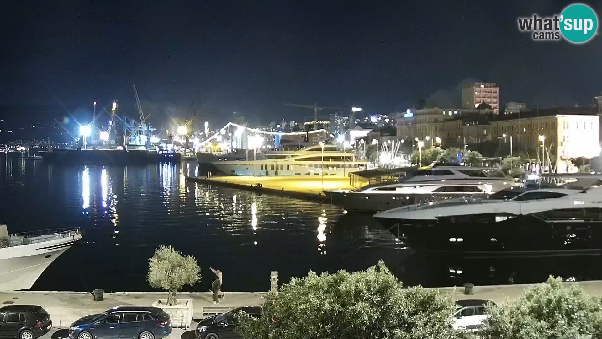 Die Riva und Marina in Rijeka – Live Webcam Kroatien