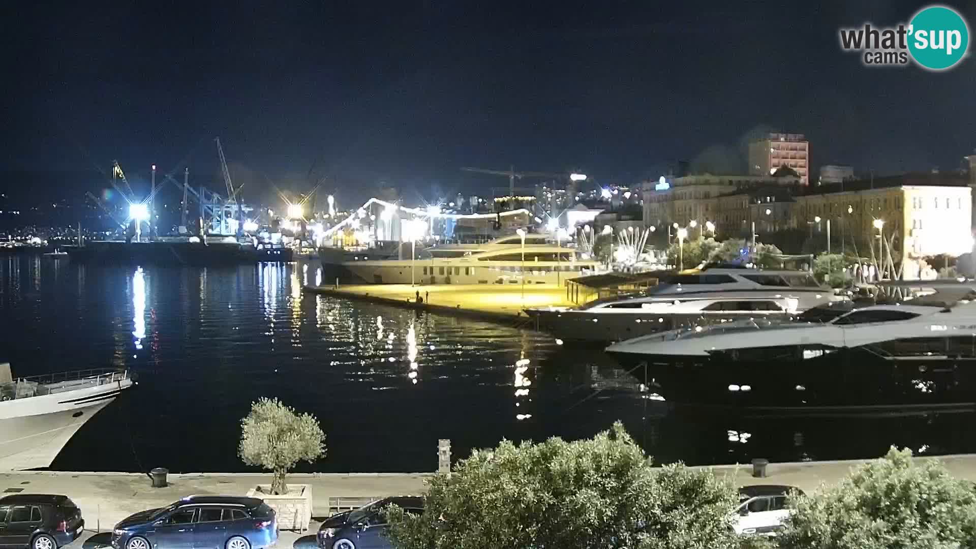 La Riva y Marina en Rijeka – Webcam en vivo Croacia