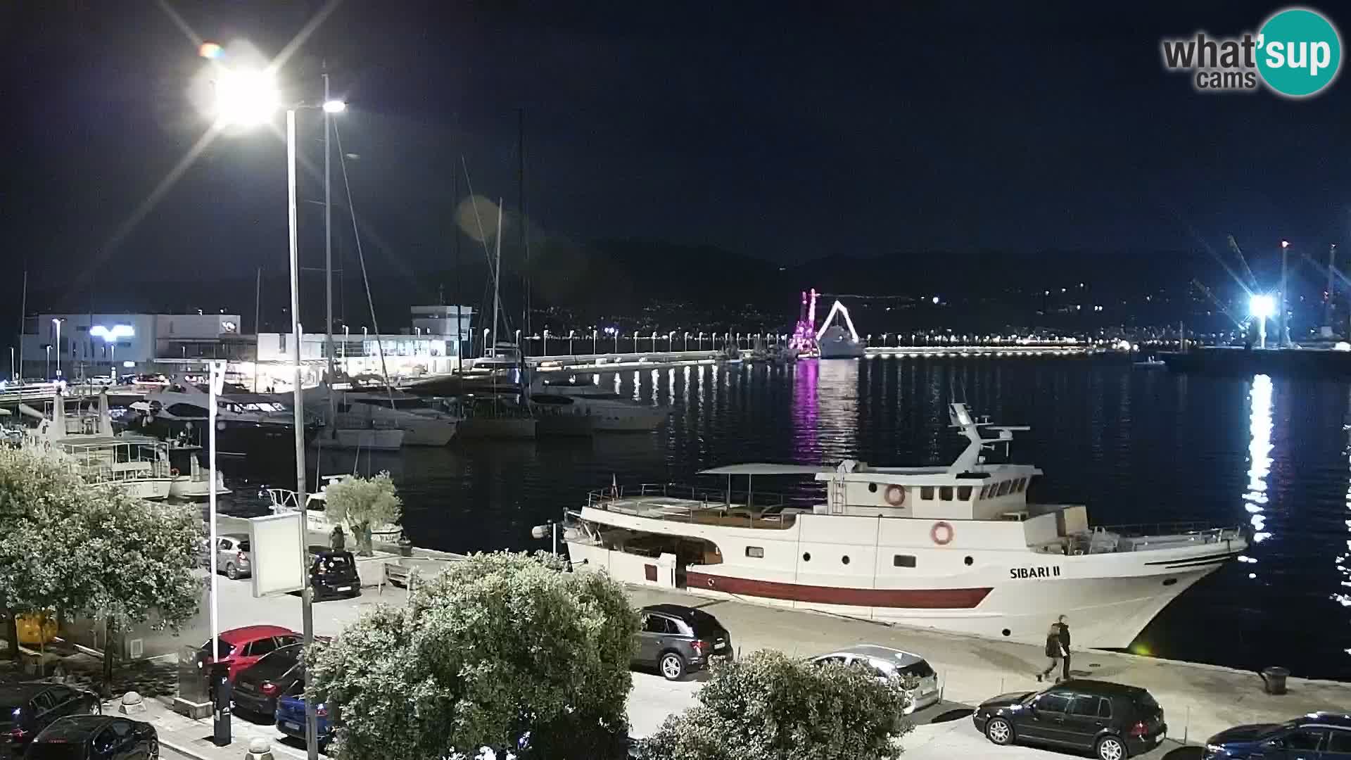 La Riva et Marina à Rijeka – Live Webcam Croatie