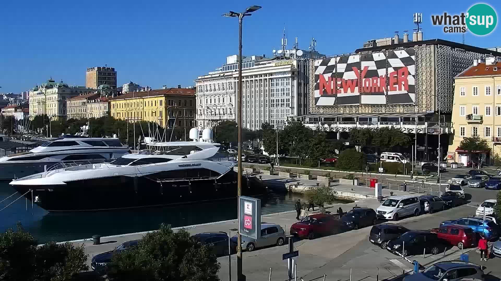 Die Riva und Marina in Rijeka – Live Webcam Kroatien