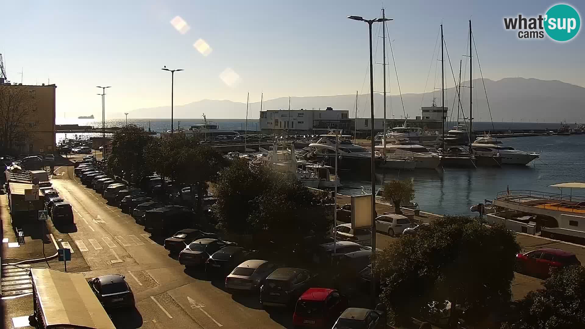 La Riva y Marina en Rijeka – Webcam en vivo Croacia