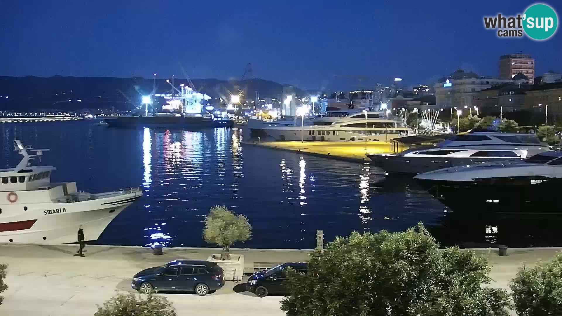 The Riva and Marina in Rijeka  – Live Webcam Croatia