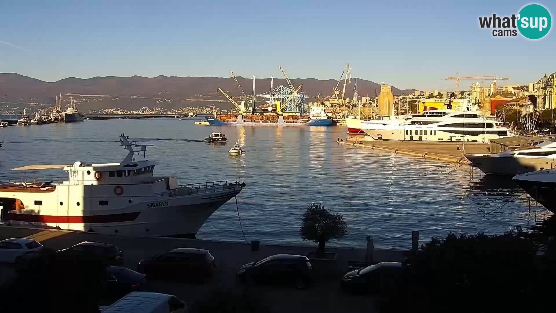 La Riva e la Marina a Rijeka (Fiume) – Live Webcam Croazia