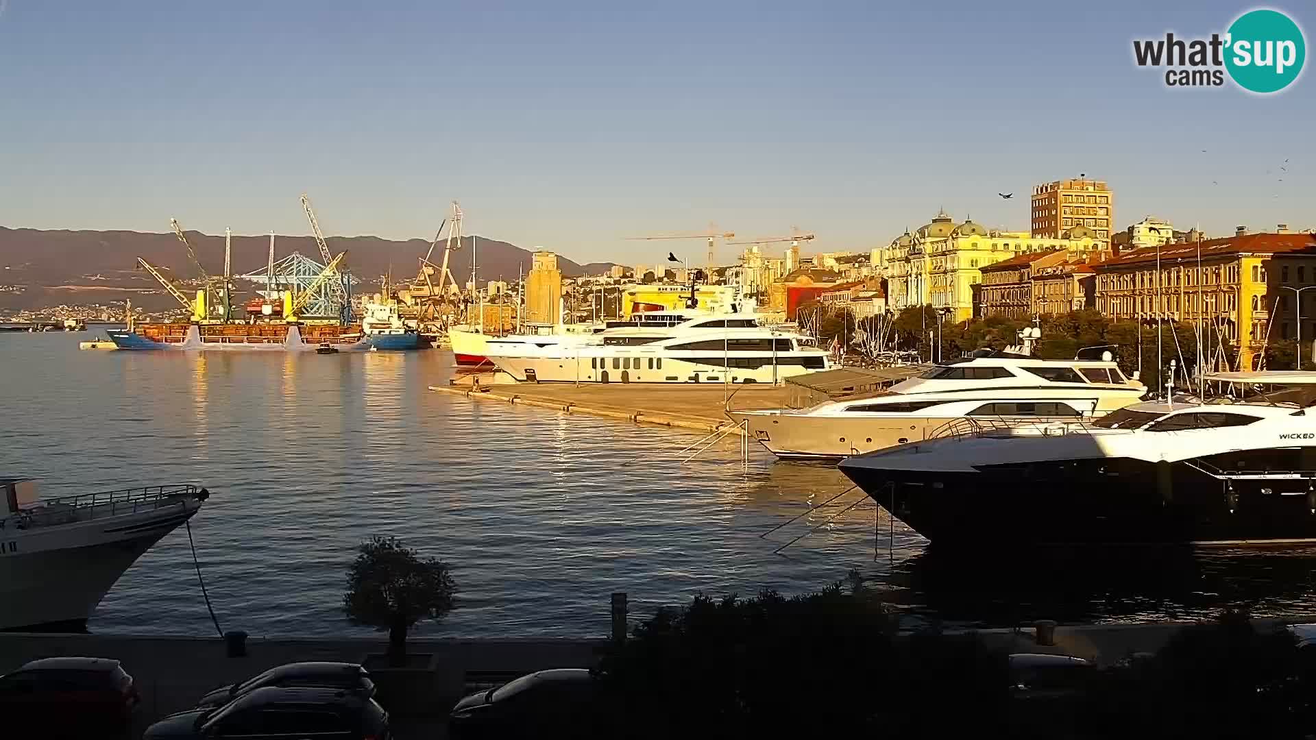La Riva e la Marina a Rijeka (Fiume) – Live Webcam Croazia