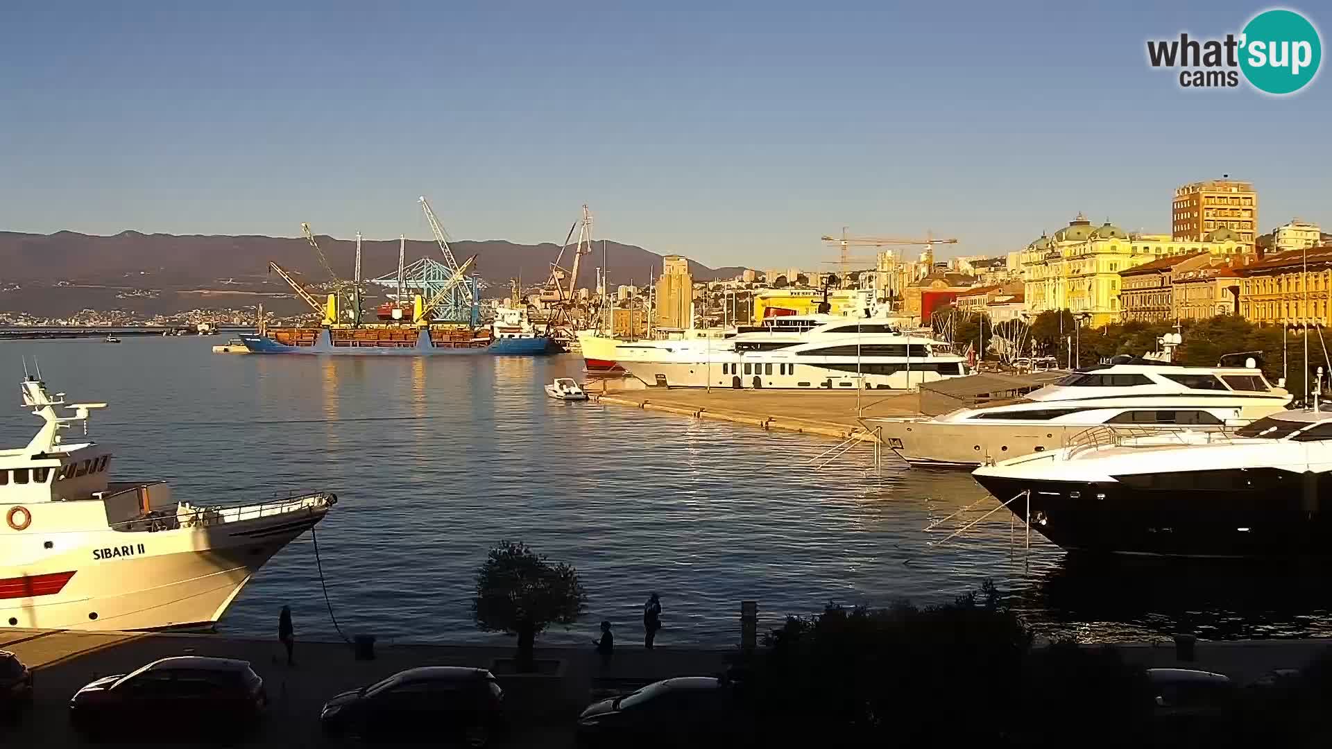 The Riva and Marina in Rijeka  – Live Webcam Croatia