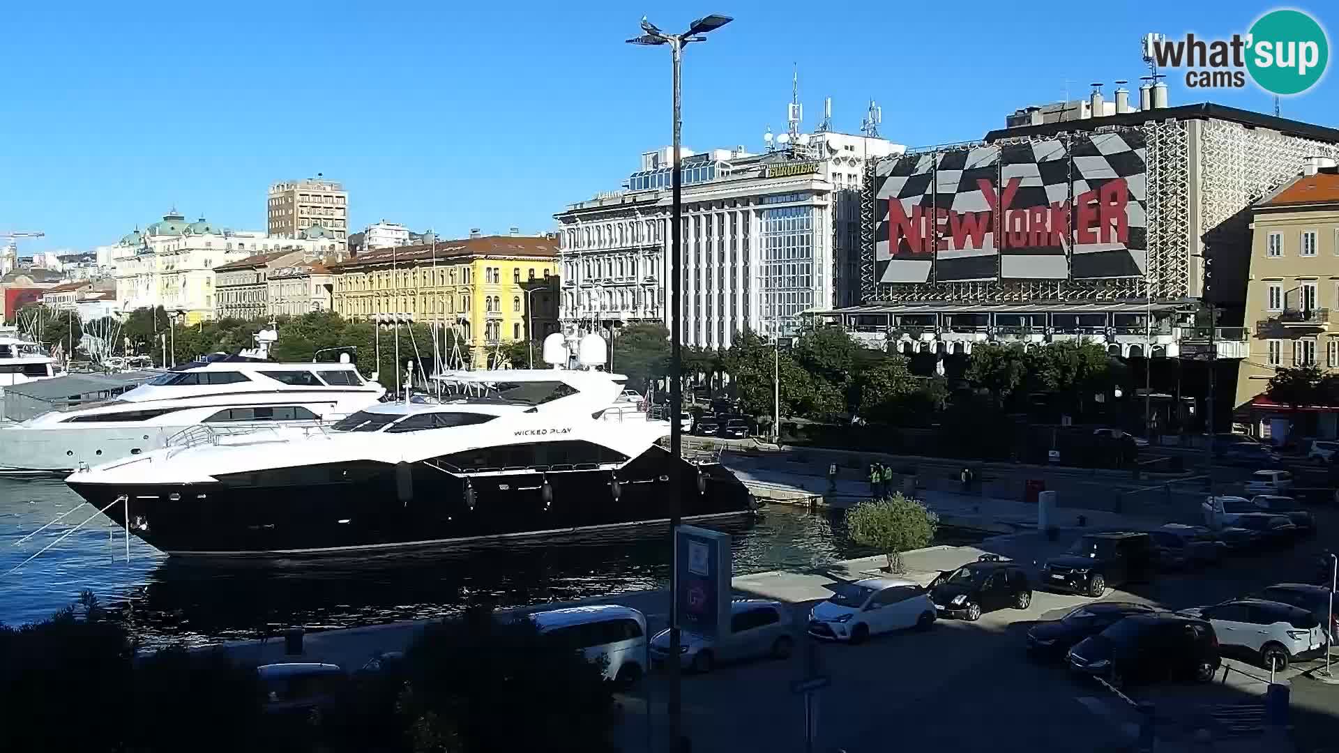 The Riva and Marina in Rijeka – Live Webcam Croatia