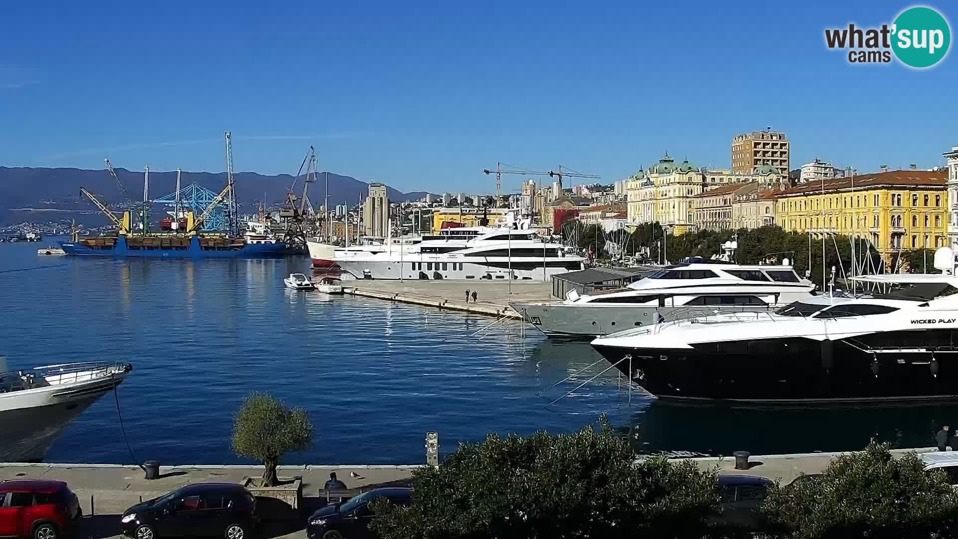 Die Riva und Marina in Rijeka – Live Webcam Kroatien
