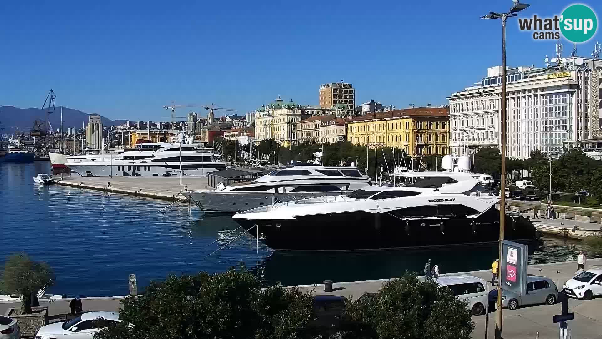 La Riva y Marina en Rijeka – Webcam en vivo Croacia