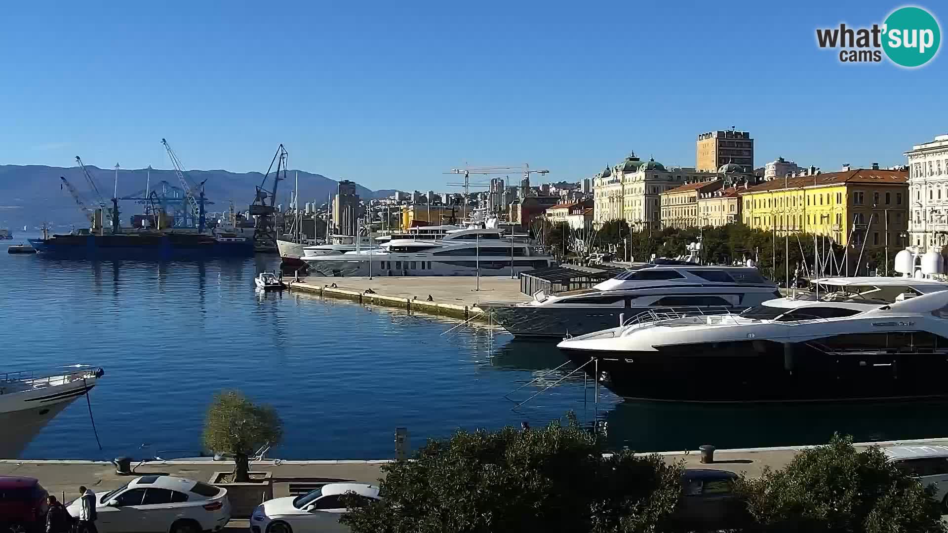 La Riva et Marina à Rijeka – Live Webcam Croatie