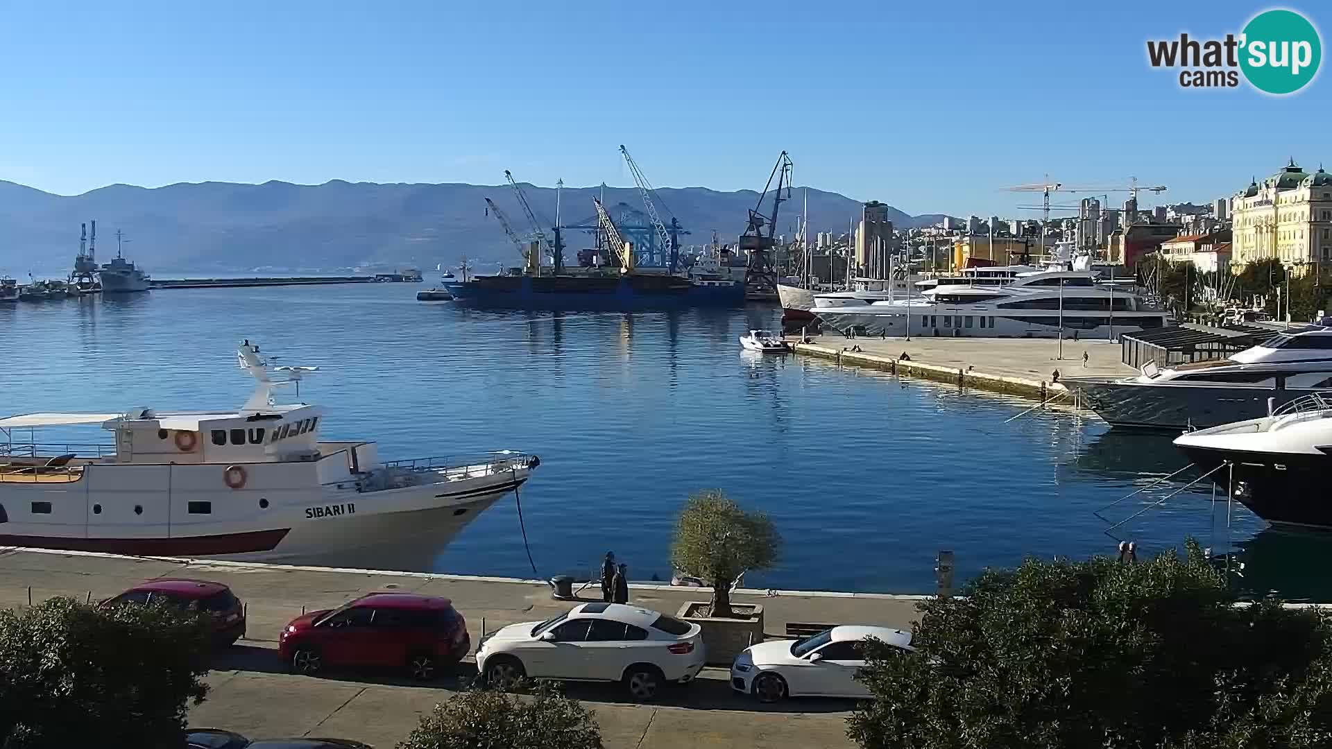 The Riva and Marina in Rijeka – Live Webcam Croatia