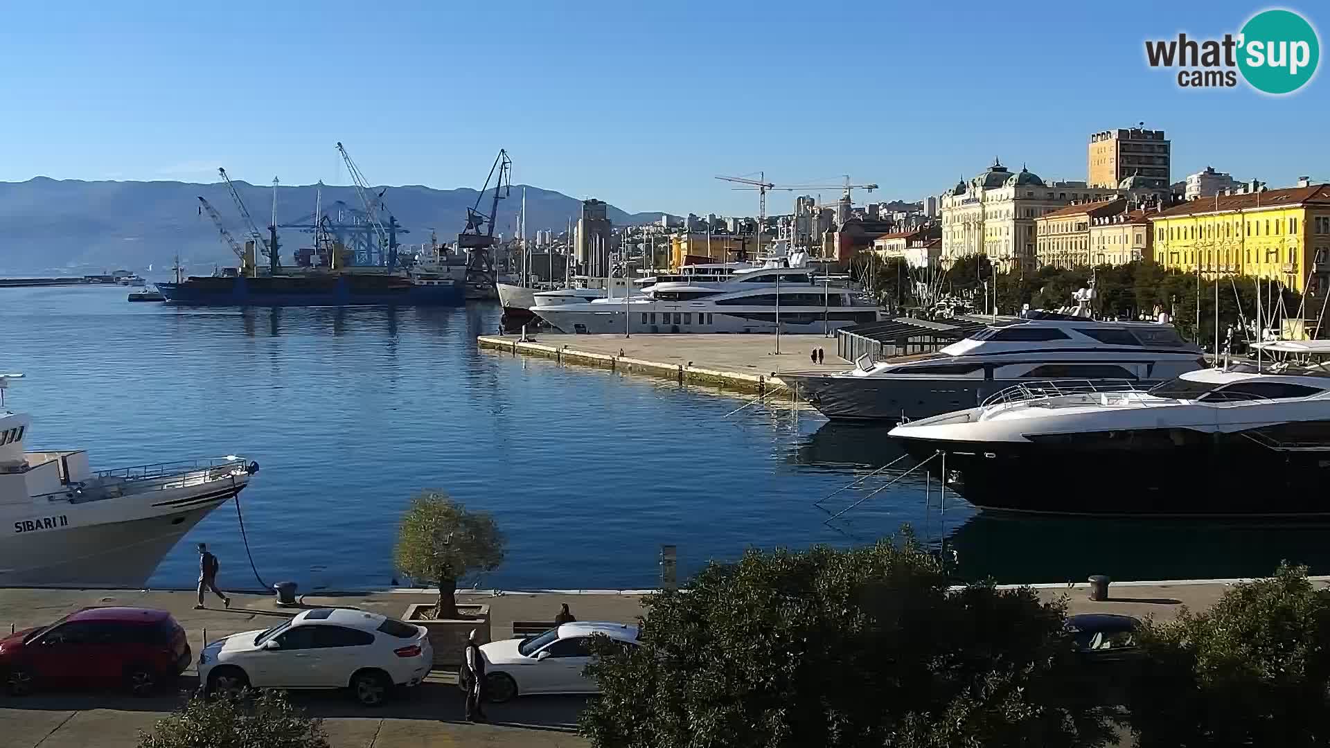Die Riva und Marina in Rijeka – Live Webcam Kroatien